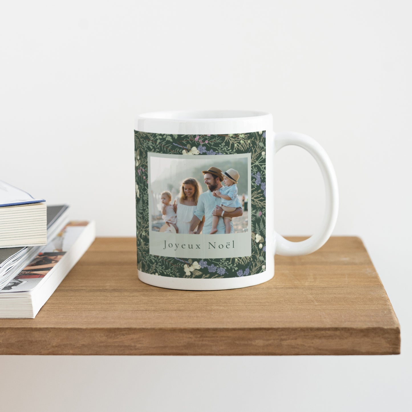 Mug Fin d'année Blanc Feuillages d’hiver photo N° 4