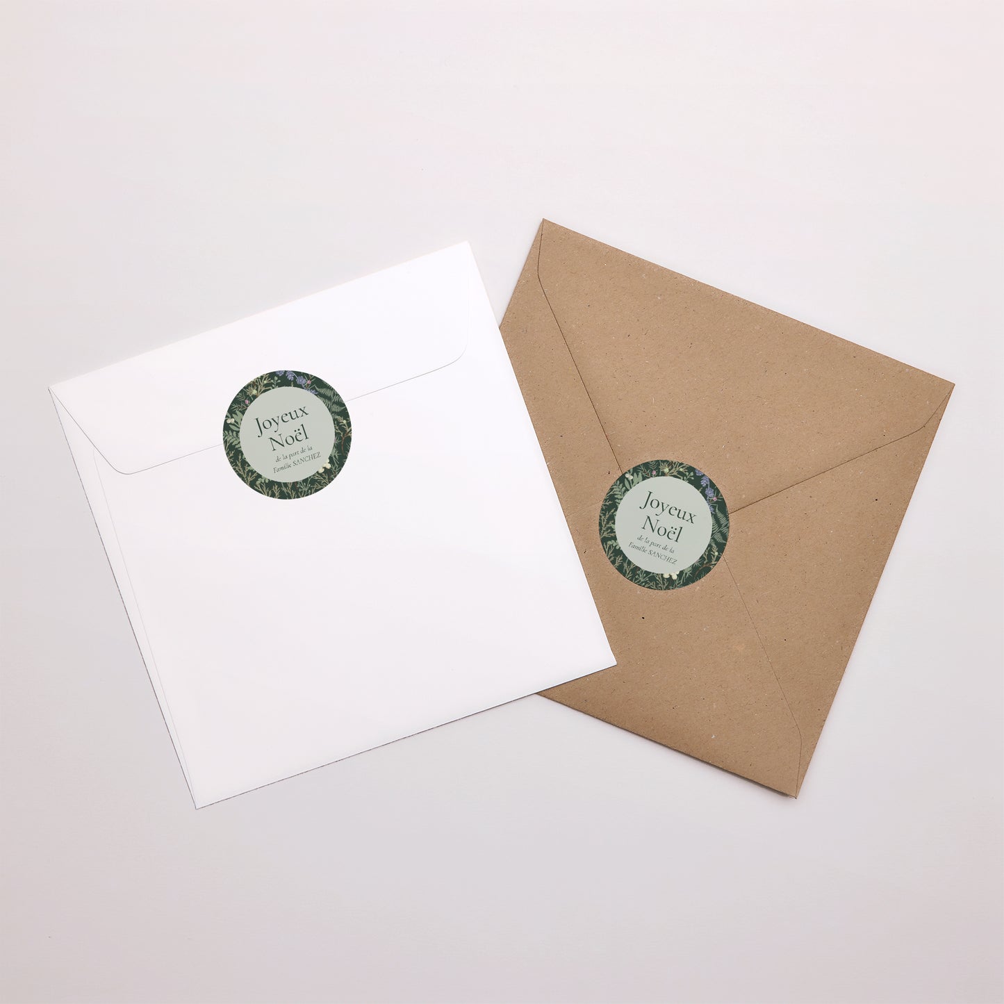 Sticker Fin d'année Rond Feuillages d’hiver photo N° 3