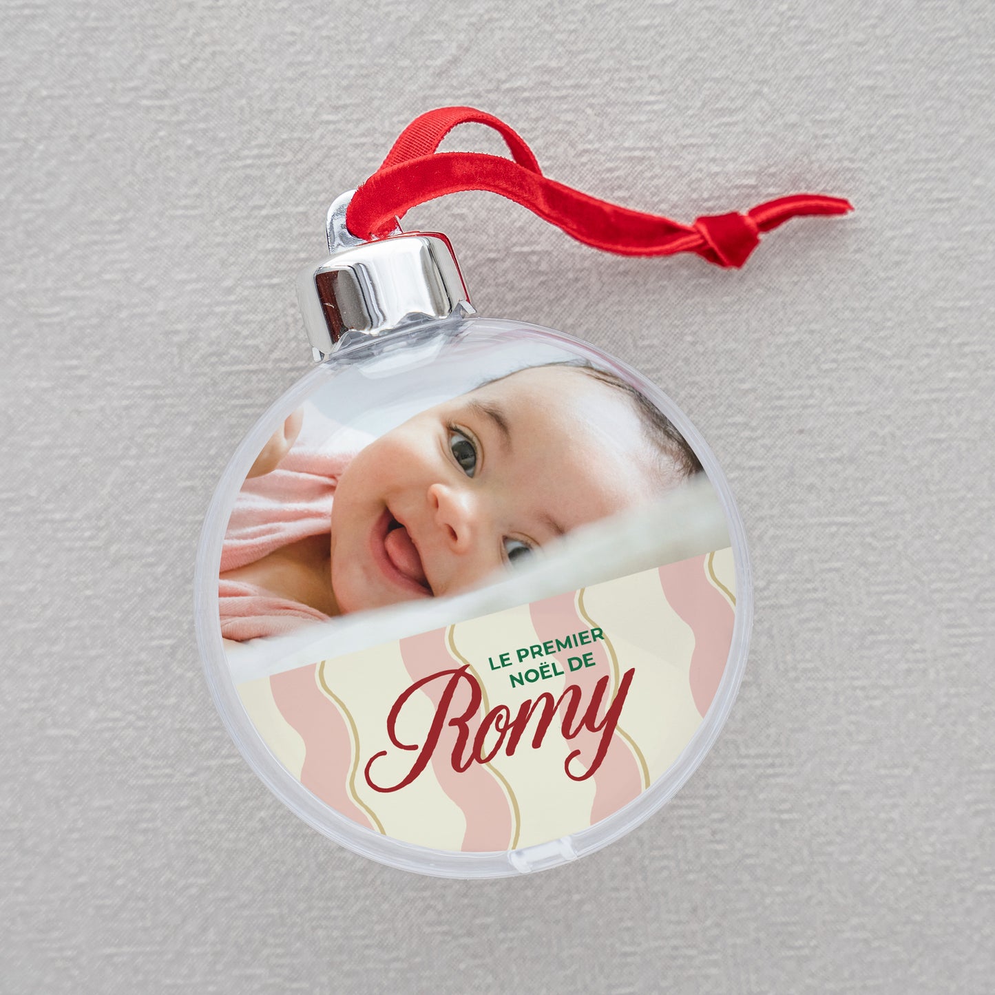 Boule de Noël Fin d'année Ronde Mon tout premier Noël photo N° 2