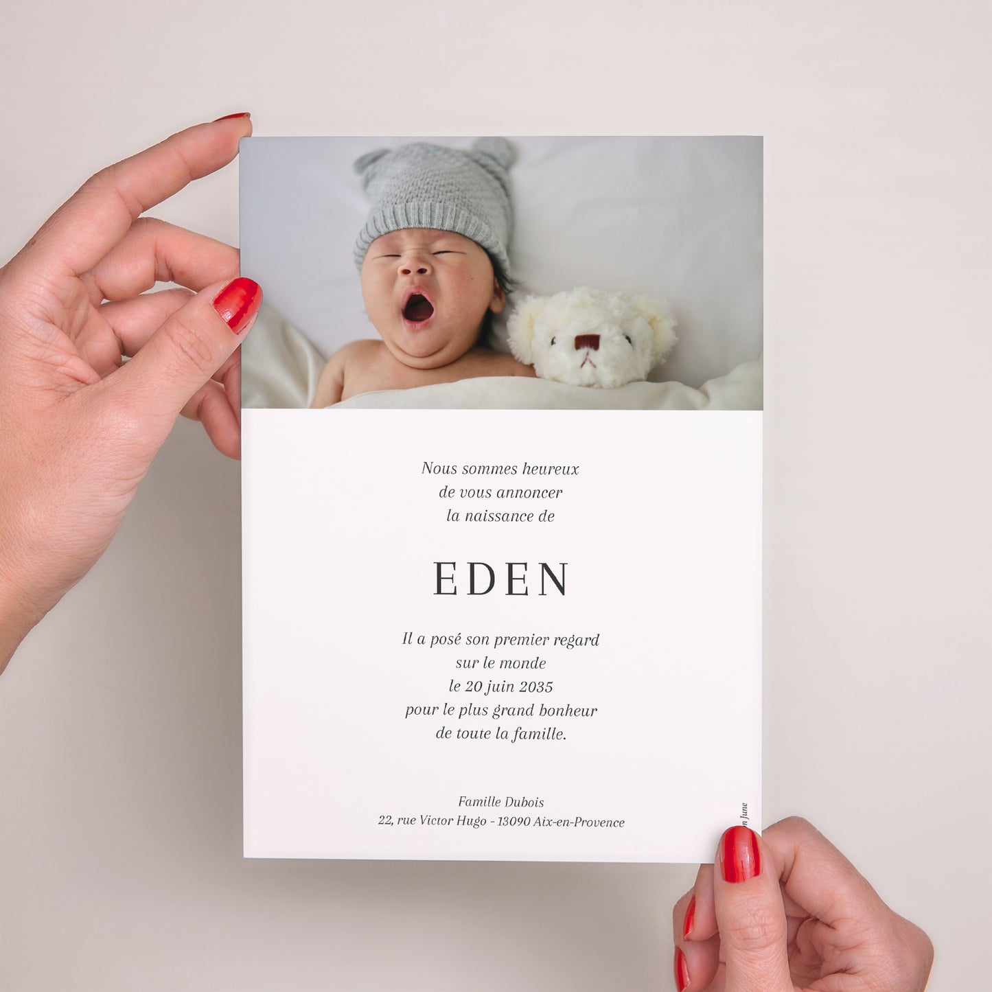 Faire-part Naissance Grand format rectangle Zoom sur toi photo N° 3