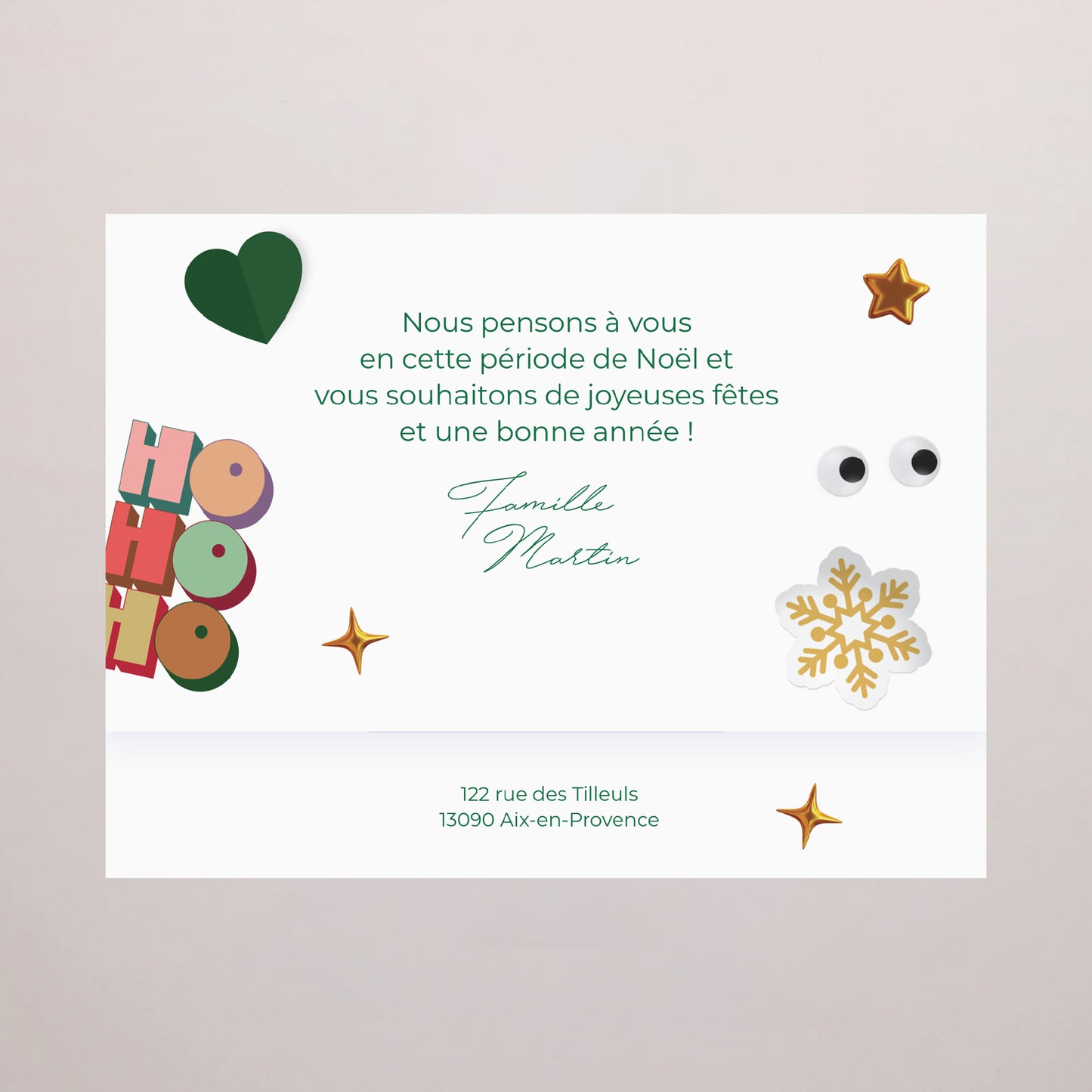 Boite chocolat personnalisée Fin d'année 6 chocolats Polaroids hivernaux photo N° 4