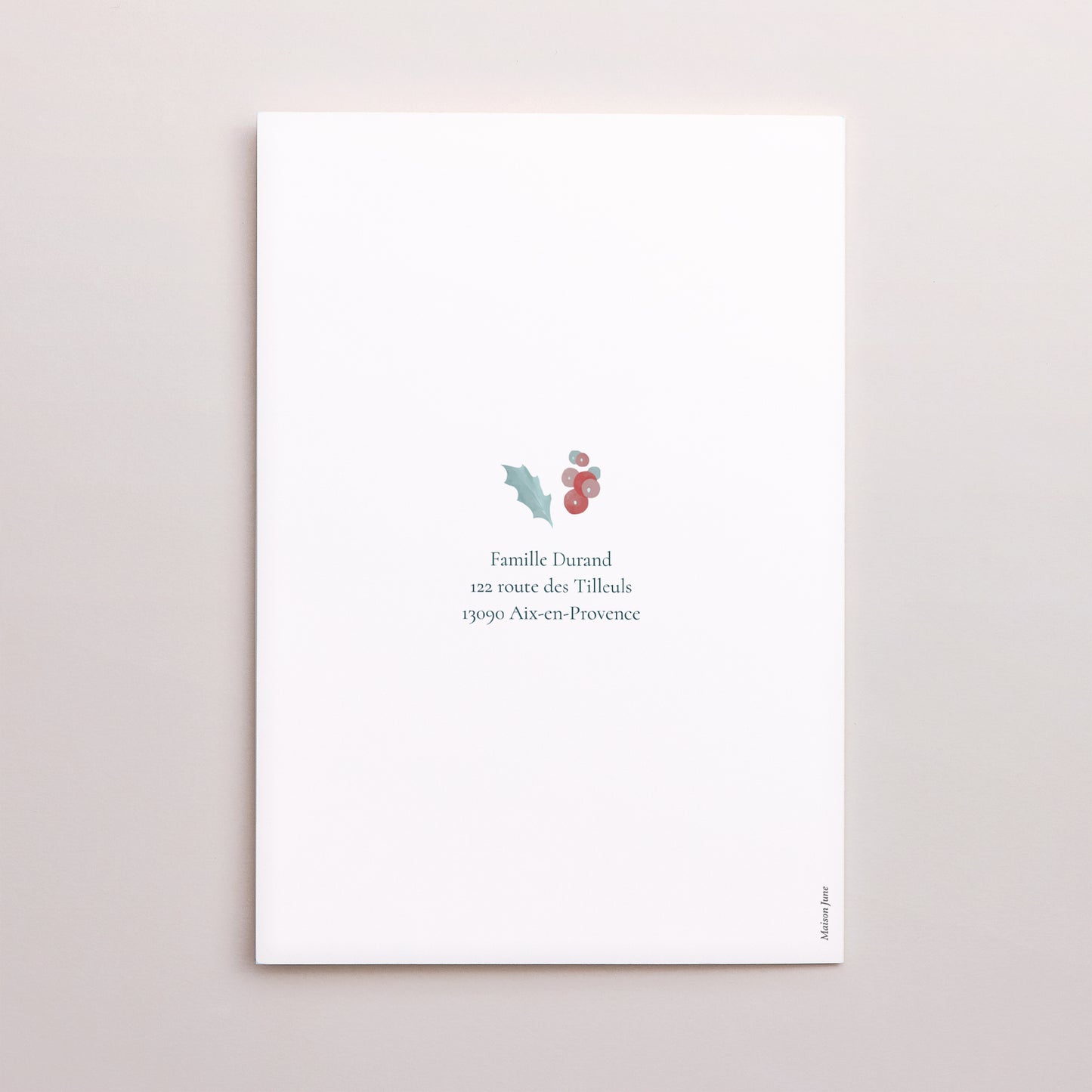 Carte de Noel Fin d'année Double volet portrait Éclats de Houx photo N° 3