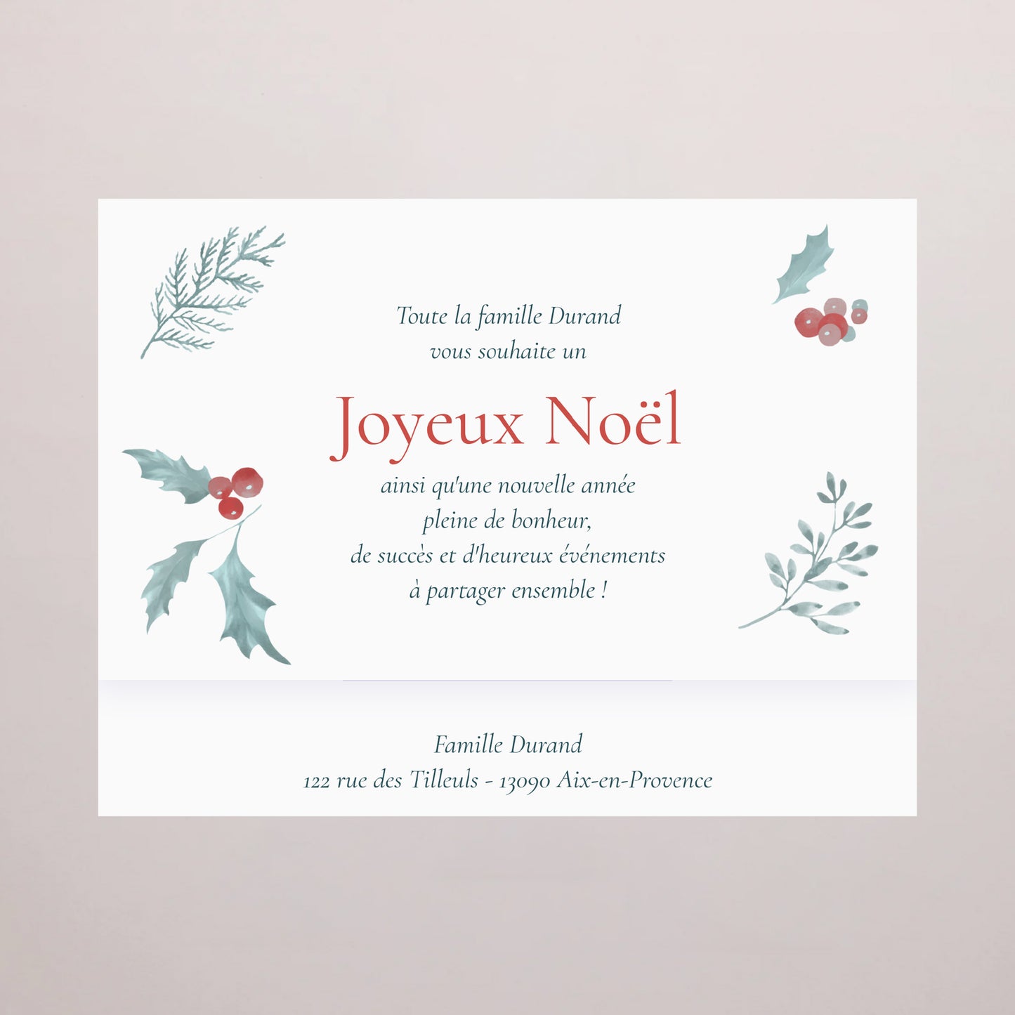 Boite chocolat personnalisée Fin d'année 6 chocolats Éclats de Houx photo N° 4
