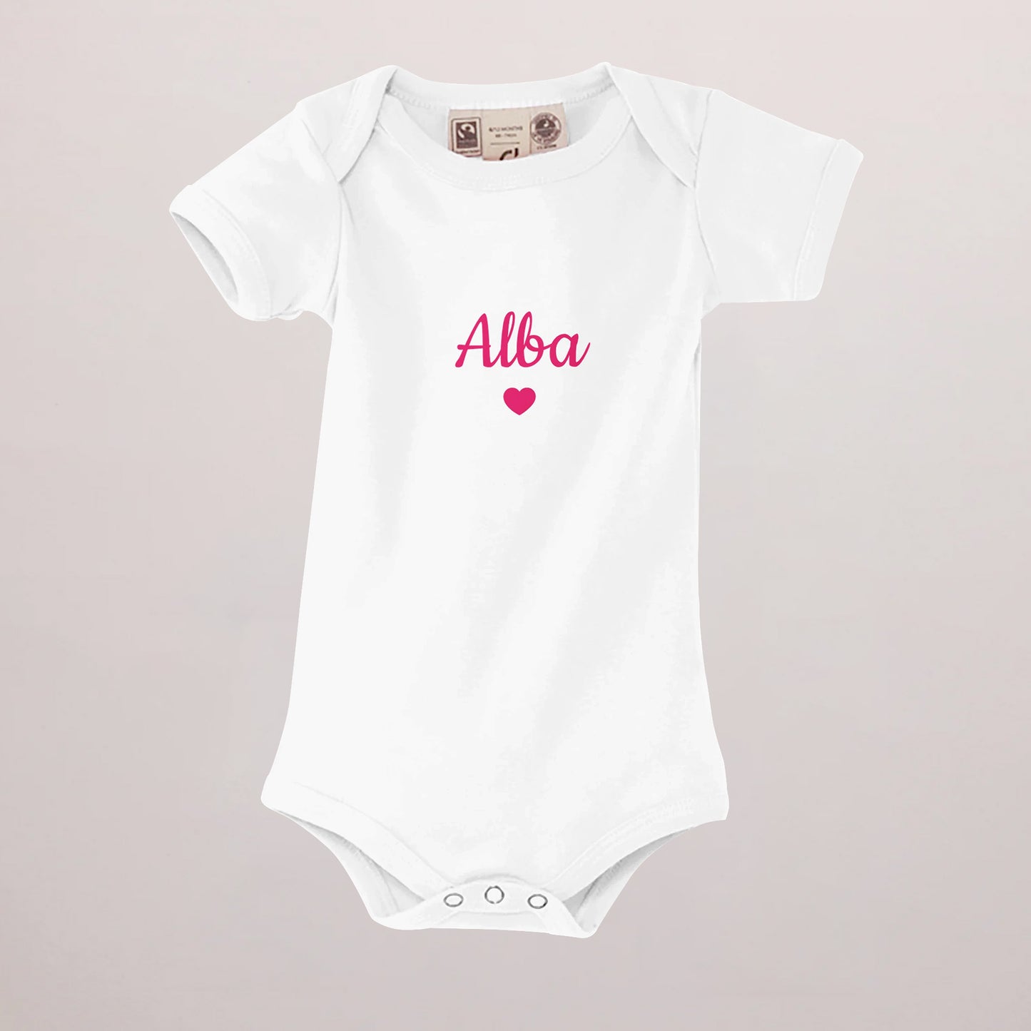 Body personnalisé Naissance blanc recto Le plus beau des prénoms photo N° 1