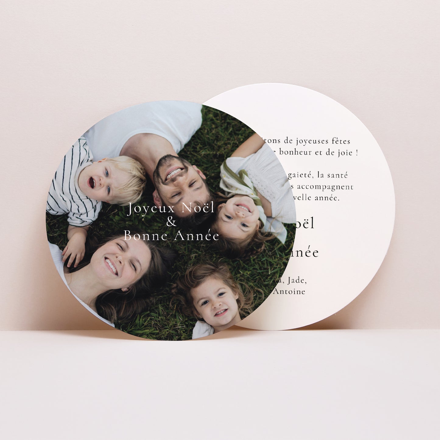 Carte de Noel Fin d'année Pochette disque Noël en photo photo N° 4