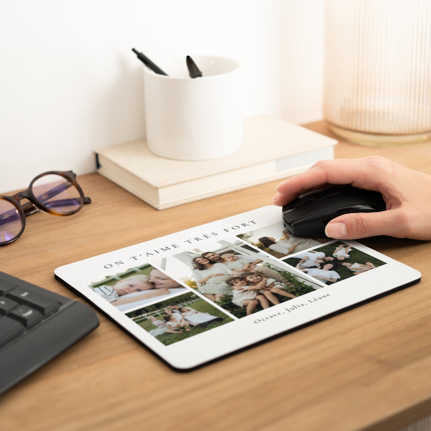 Tapis de souris Rectangle Instants précieux en photo photo N° 2