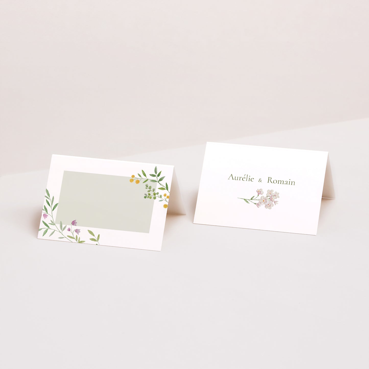 Marque-place Mariage 2 volets Le Jardin des Cœurs photo N° 1
