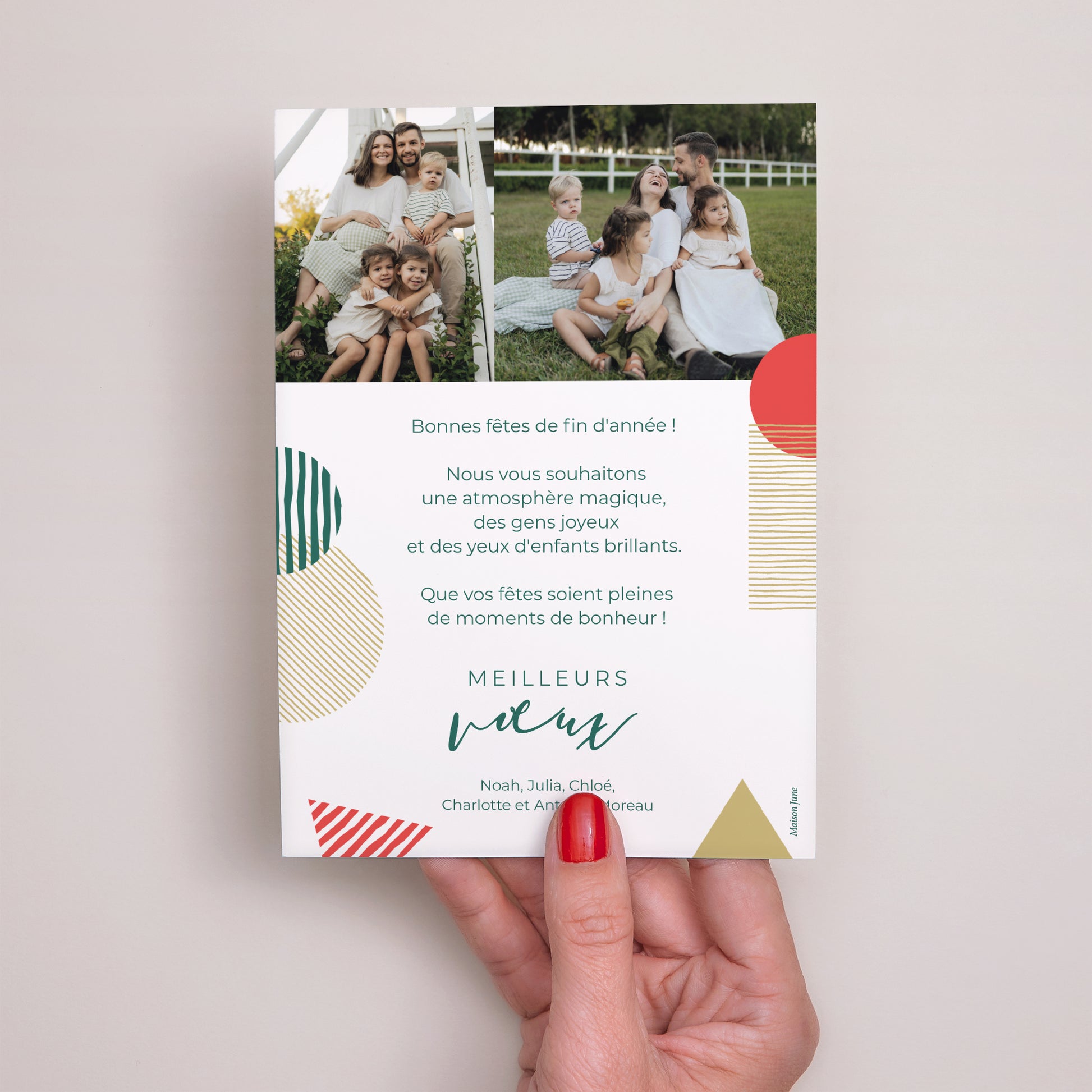 Carte de Noel Fin d'année Portrait Magie en Formes photo N° 3