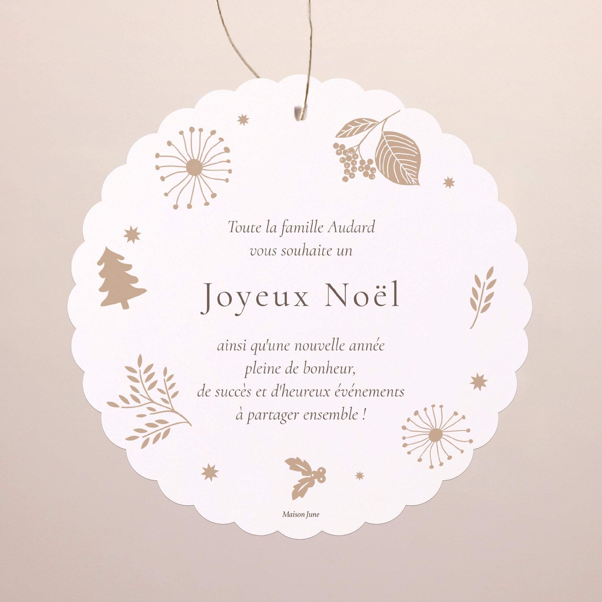 Carte de Noel Fin d'année À suspendre Traditions de Noël photo N° 2