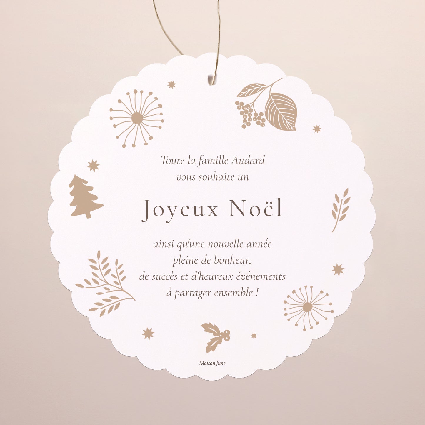 Carte de voeux Fin d'année À suspendre Traditions de Noël photo N° 2