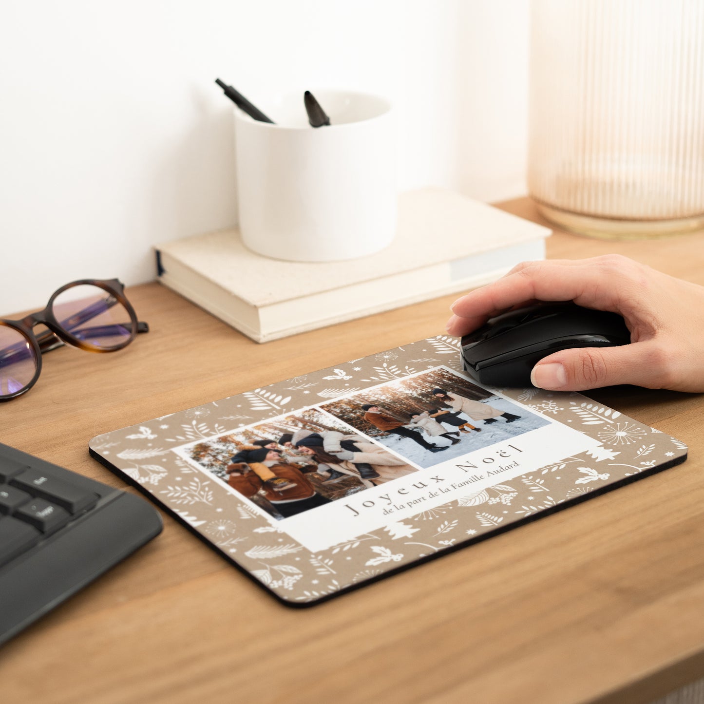 Tapis de souris Fin d'année Rectangle Traditions de Noël photo N° 2