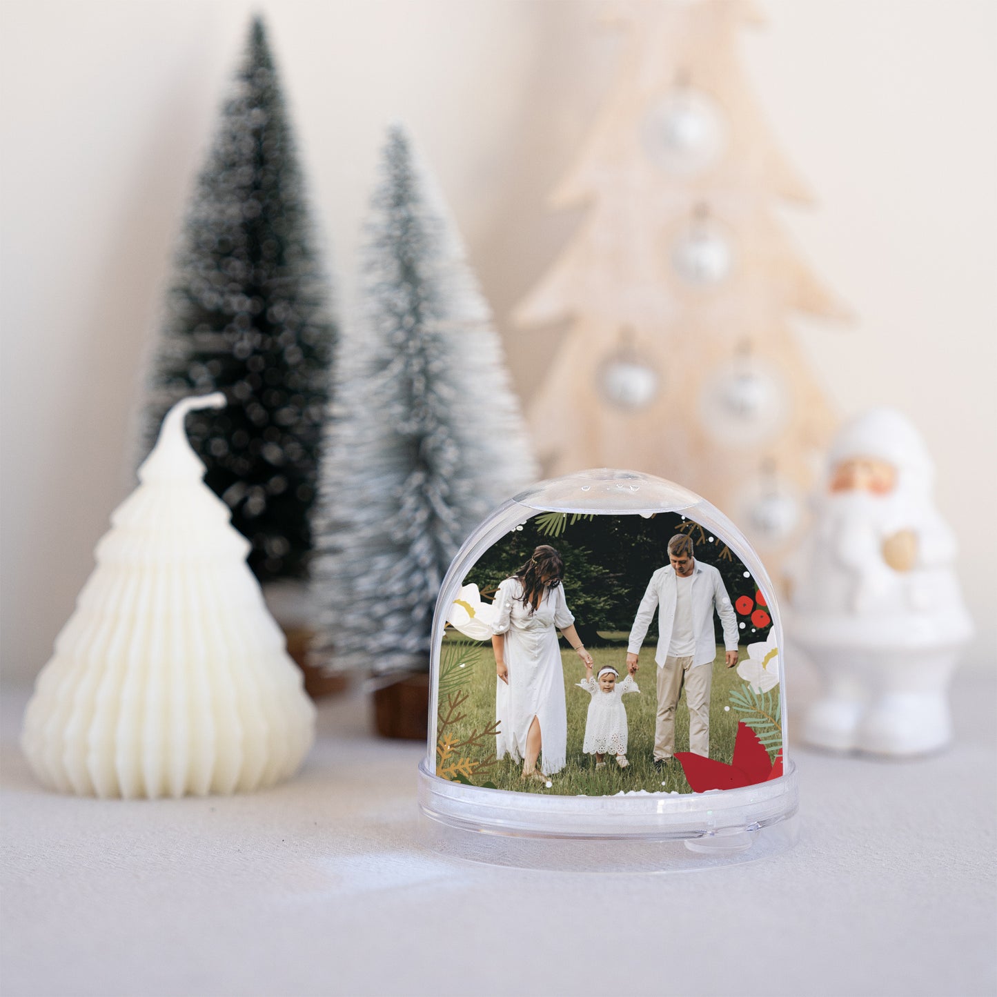 Boule à neige Fin d'année Verre Herbier de Noël photo N° 4
