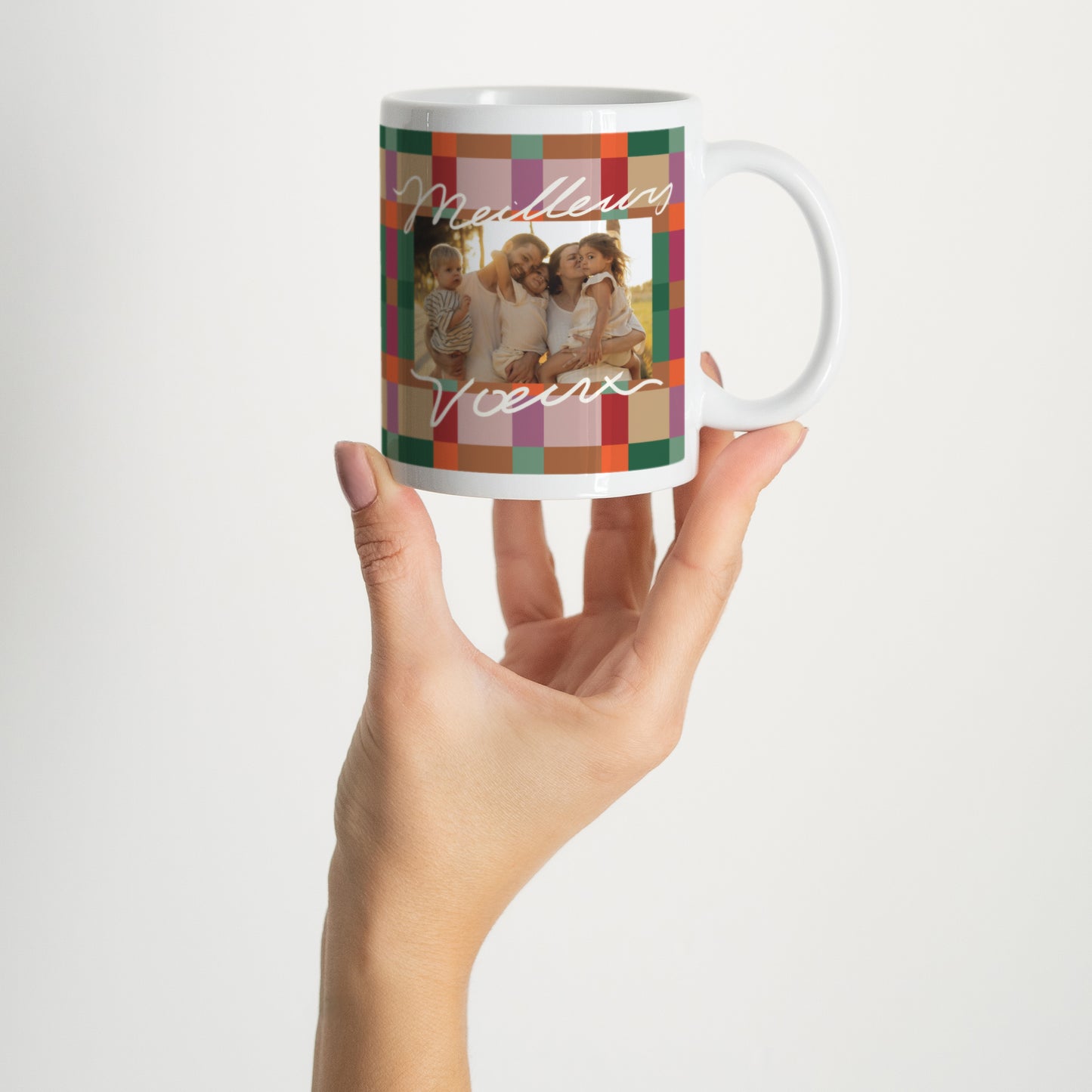 Mug Fin d'année Blanc Colorful Christmas photo N° 2