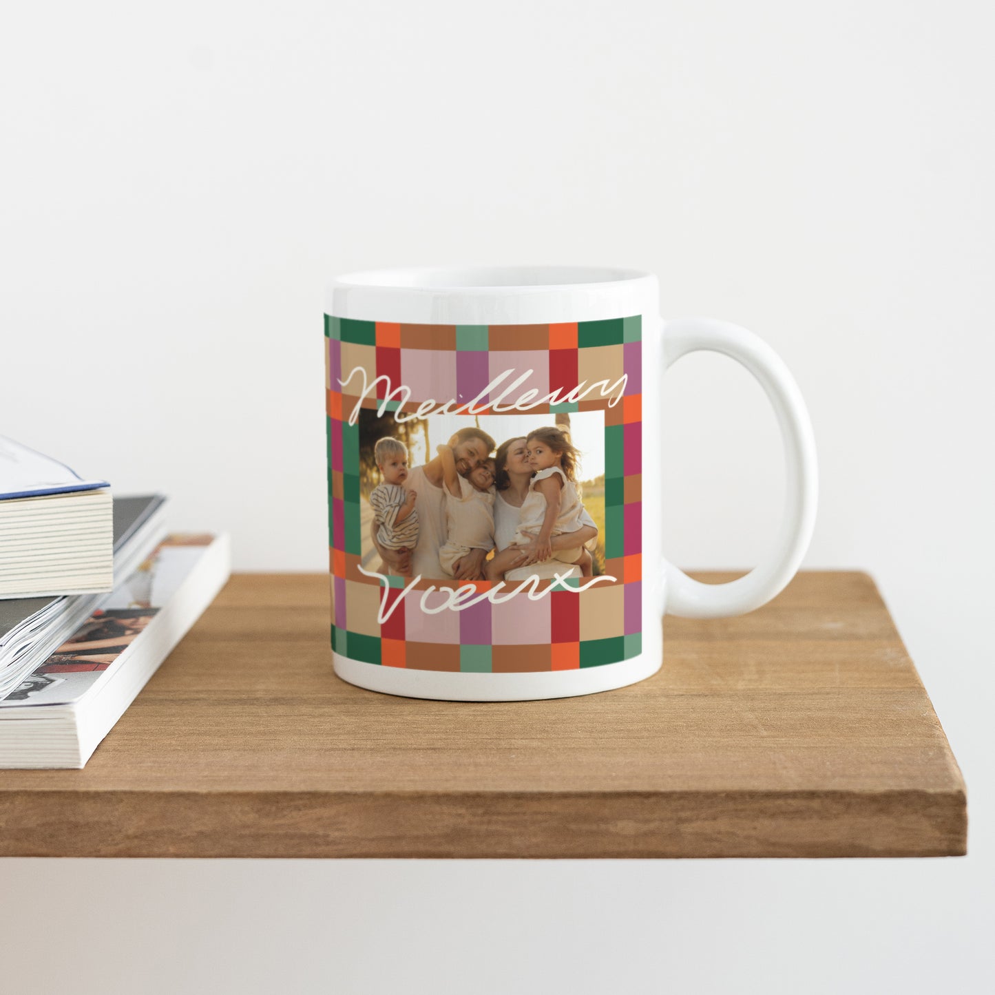 Mug Fin d'année Blanc Colorful Christmas photo N° 4
