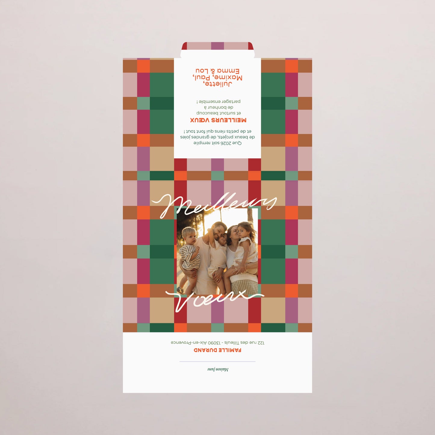 Boite chocolat personnalisée Fin d'année 6 chocolats Colorful Christmas photo N° 3