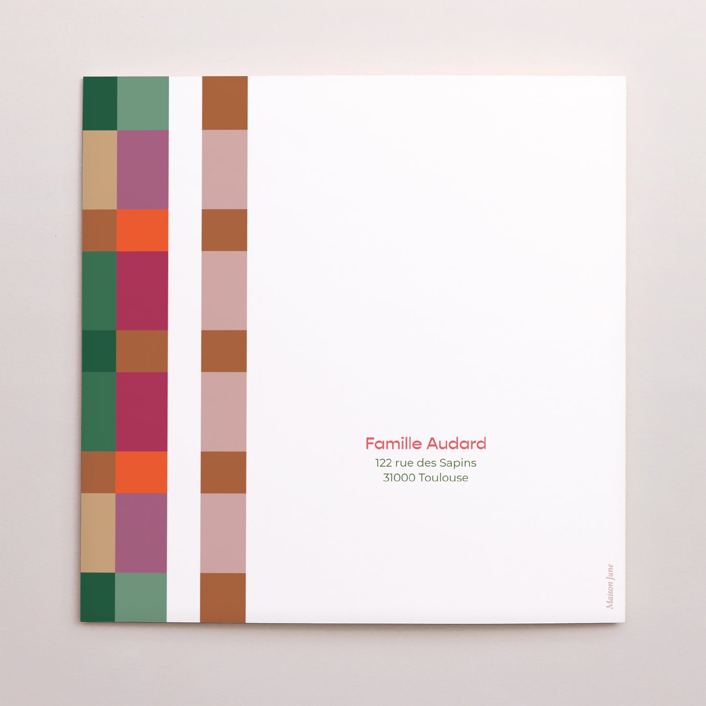 Carte de voeux Fin d'année Carré double volet Colorful Christmas photo N° 3