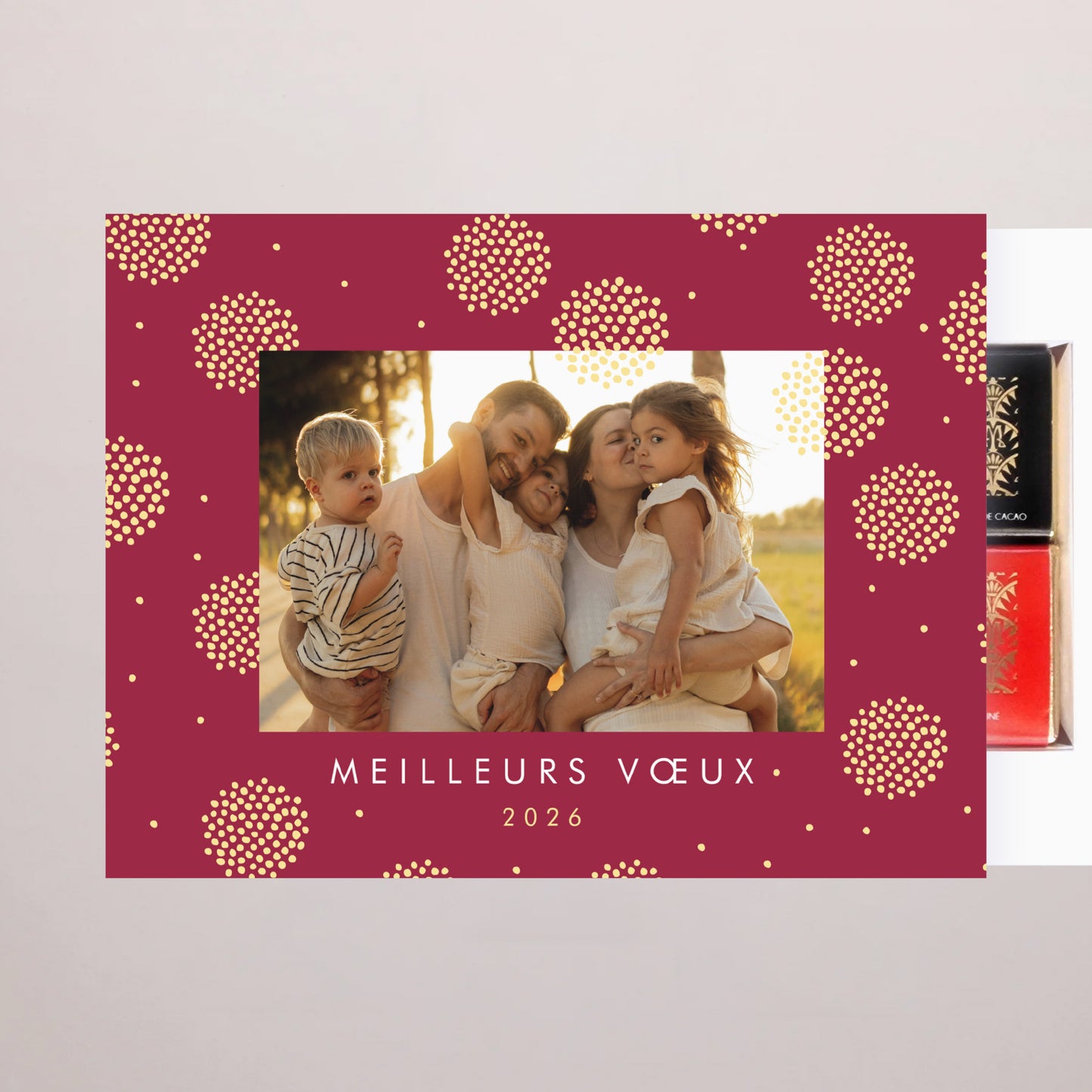 Boite chocolat personnalisée Fin d'année 6 chocolats Le solstice d’hiver photo N° 2