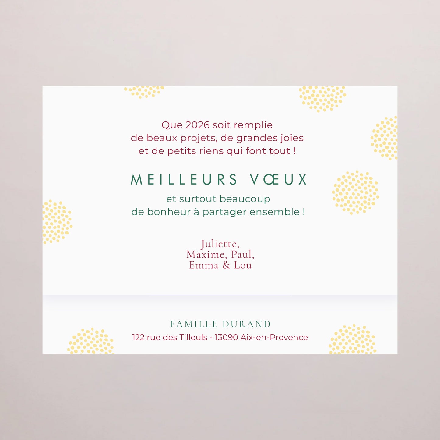 Boite chocolat personnalisée Fin d'année 6 chocolats Le solstice d’hiver photo N° 4