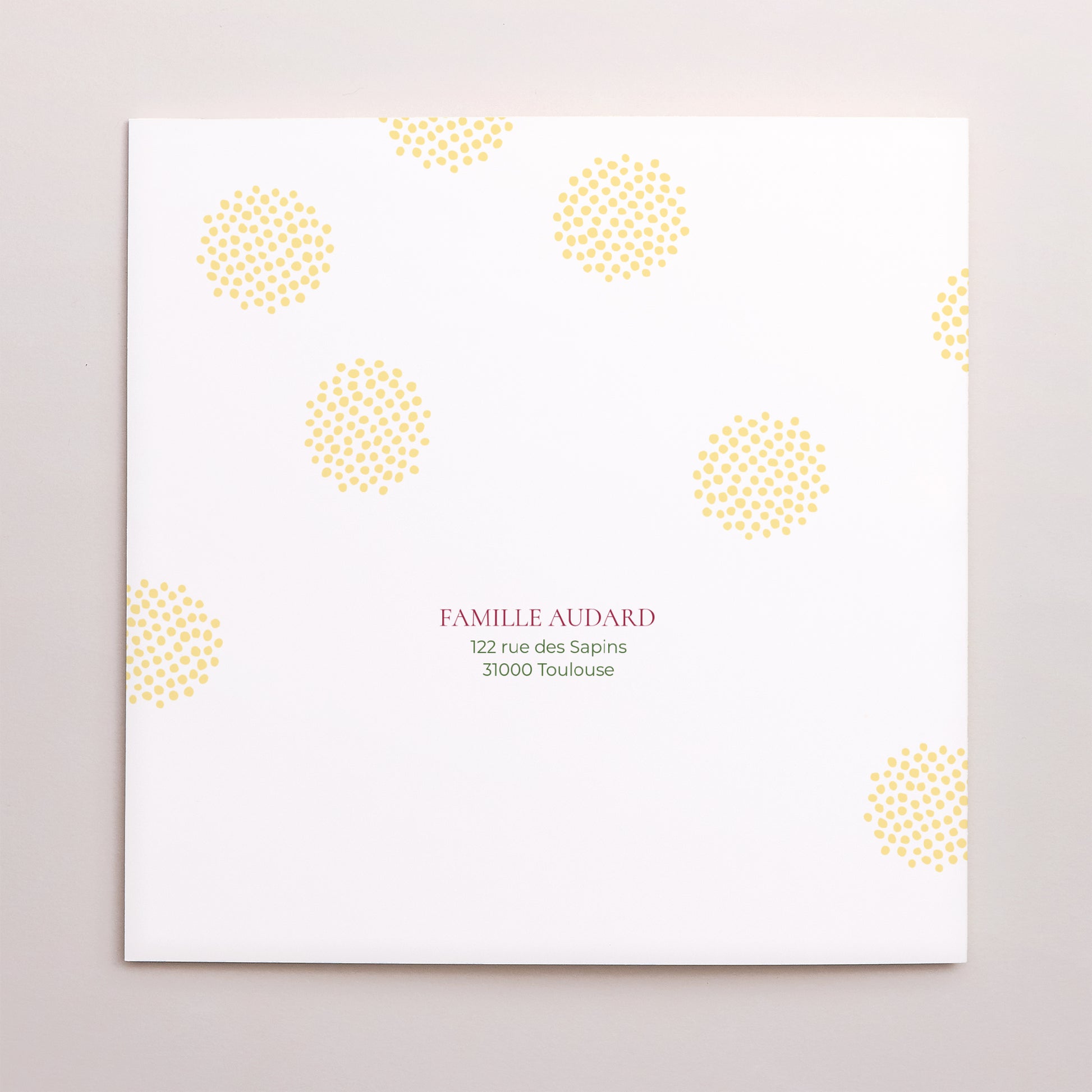 Carte de Noel Fin d'année Carré double volet Le solstice d’hiver photo N° 3