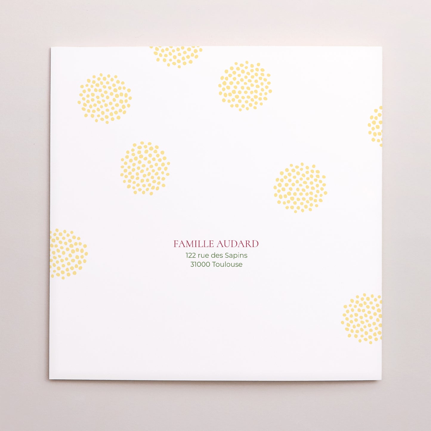 Carte de voeux Fin d'année Carré double volet Le solstice d’hiver photo N° 3