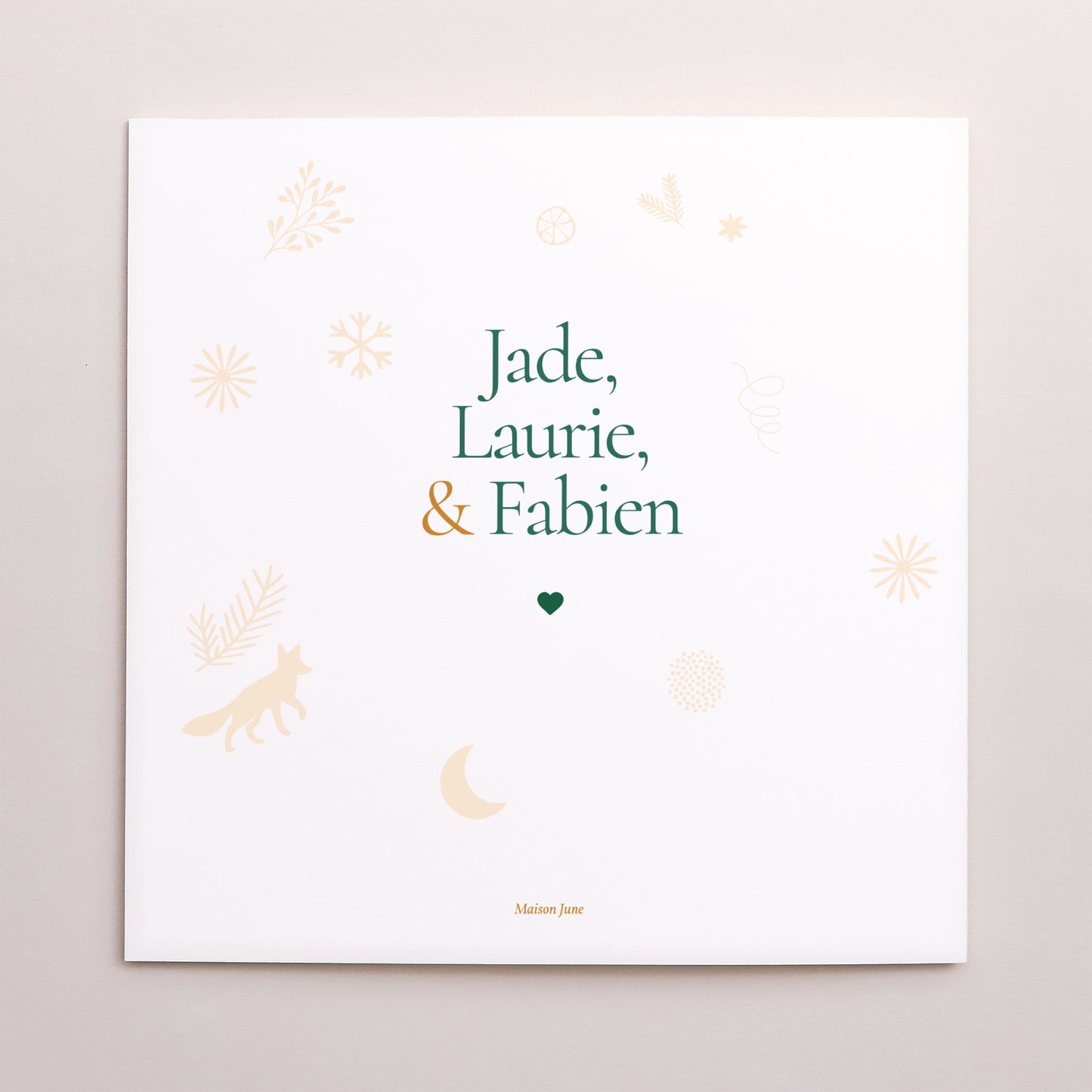 Carte de Noel Fin d'année Carré double volet Christmas Mood photo N° 3