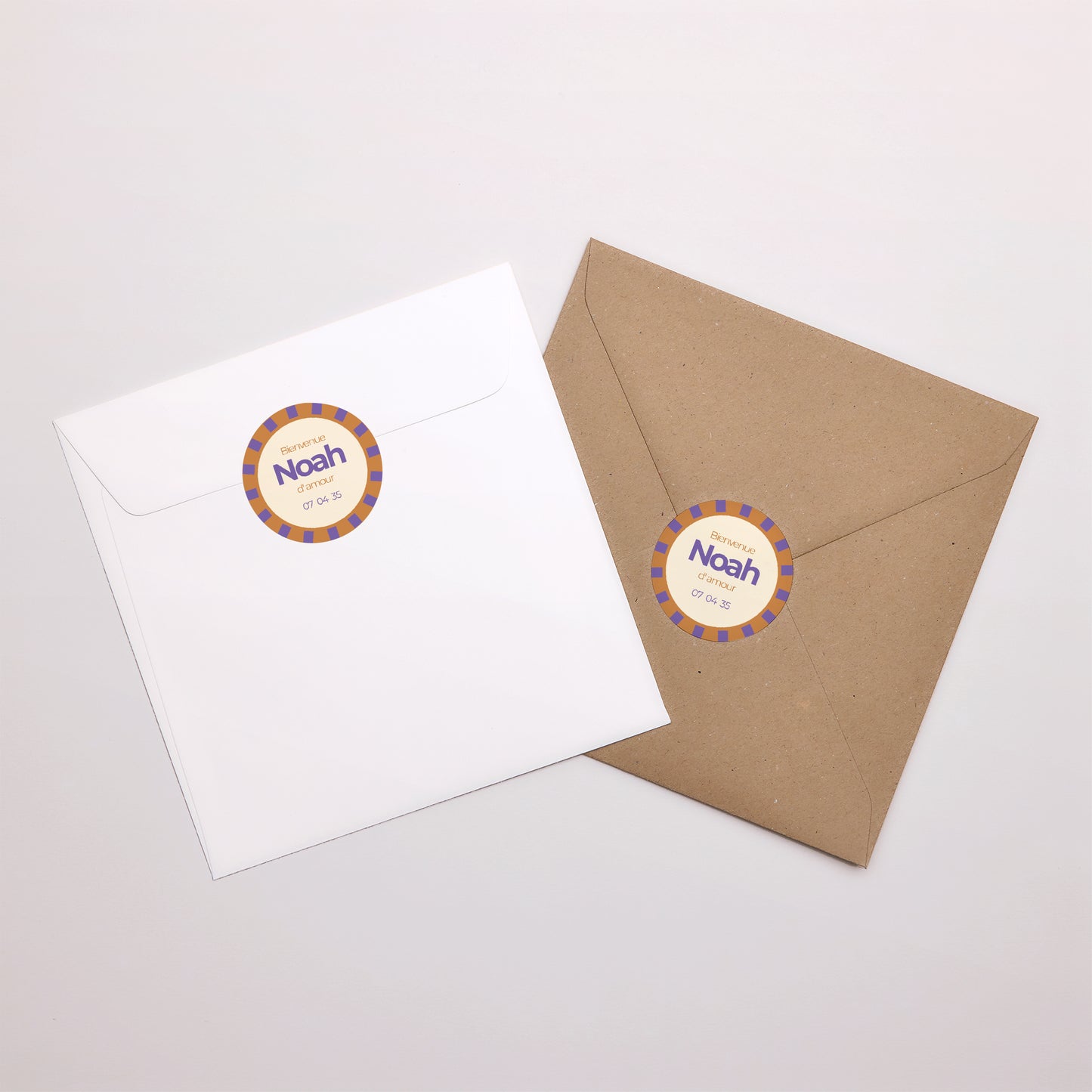 Sticker Naissance Rond Blueberry and Chocolate photo N° 3