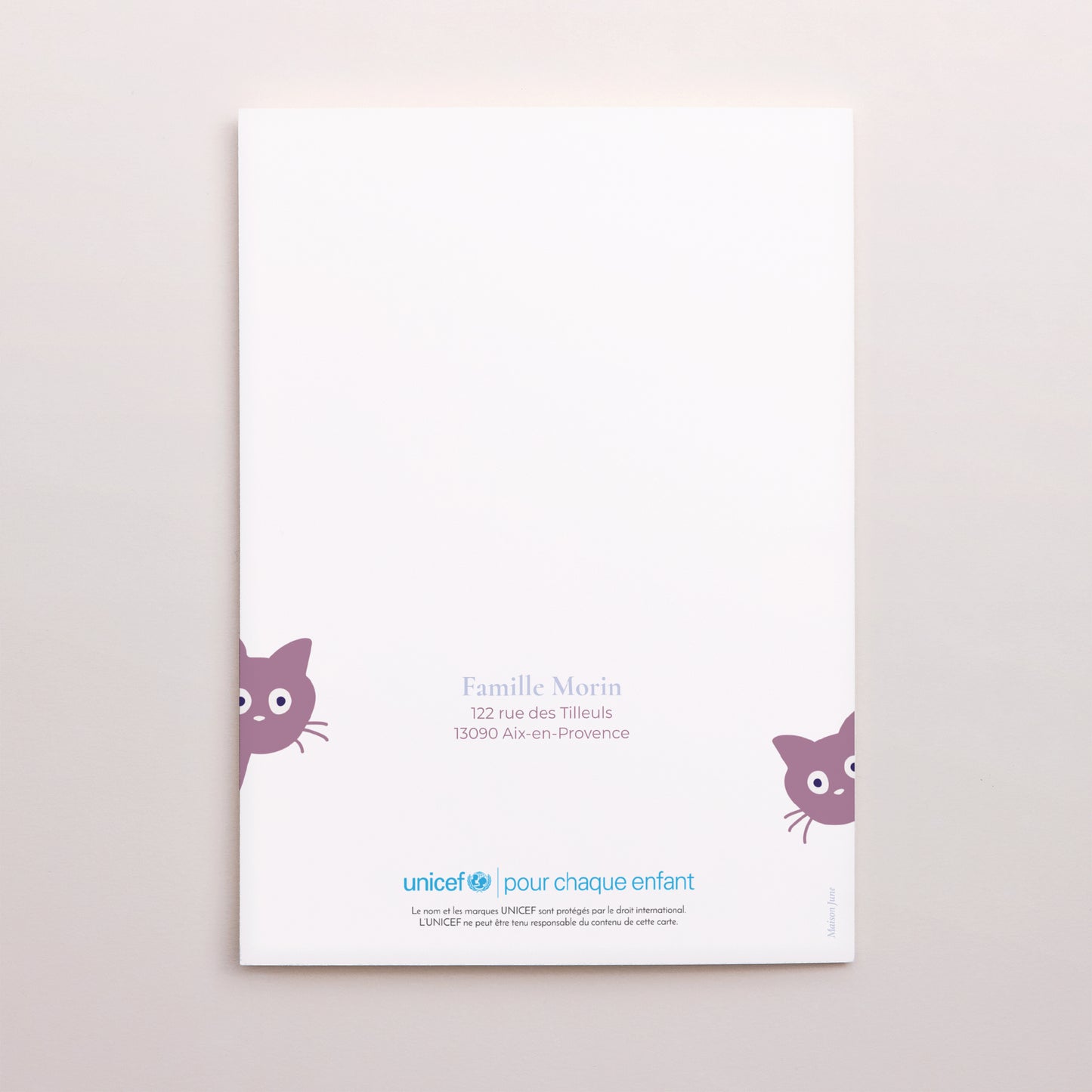 Faire-part Naissance Portrait double volet Deux petits chatons photo N° 3