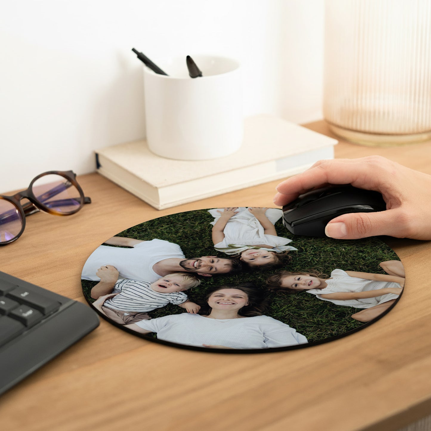 Tapis de souris Rond Maison du Bonheur photo N° 2