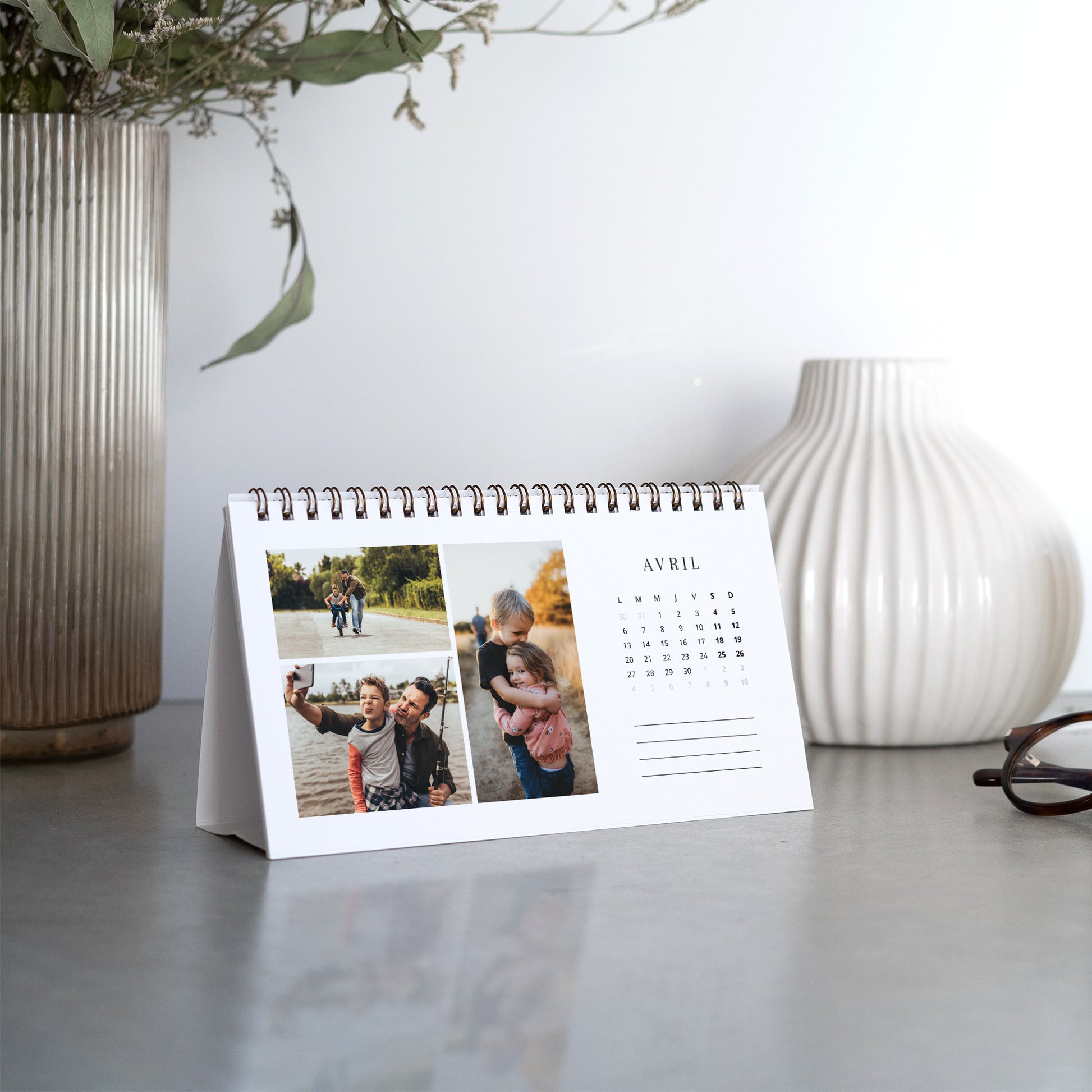 Calendrier Fin d'année Bureau, paysage Souvenirs de Famille photo N° 2