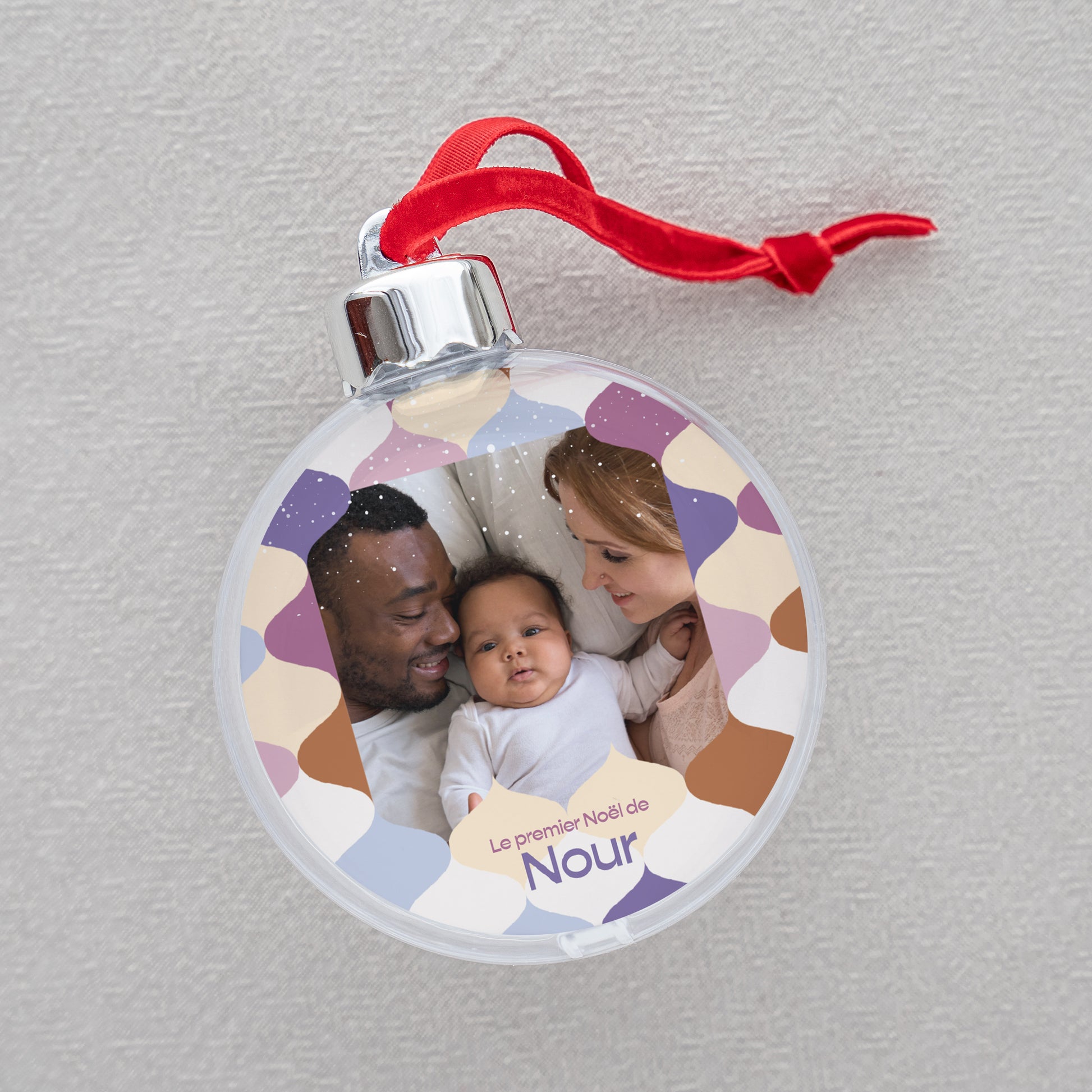 Boule de Noël Fin d'année Ronde Ondes d'hiver photo N° 2