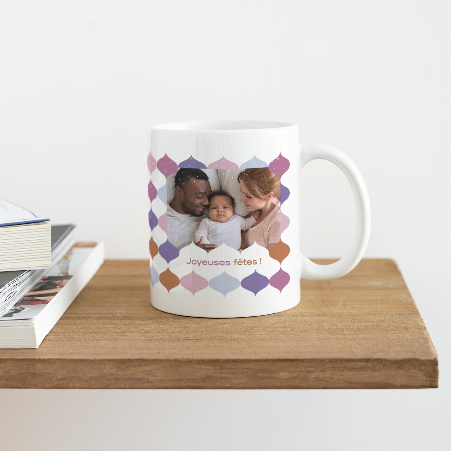 Mug Fin d'année Blanc Ondes d'hiver photo N° 4