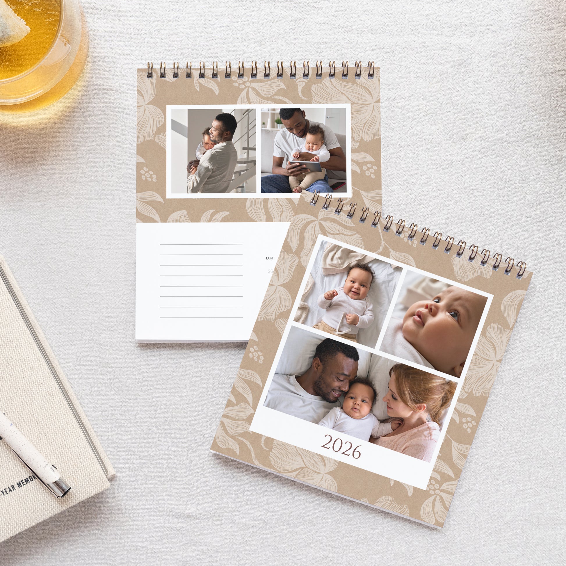 Calendrier Fin d'année Bureau, chevalet Lumière de Famille photo N° 1