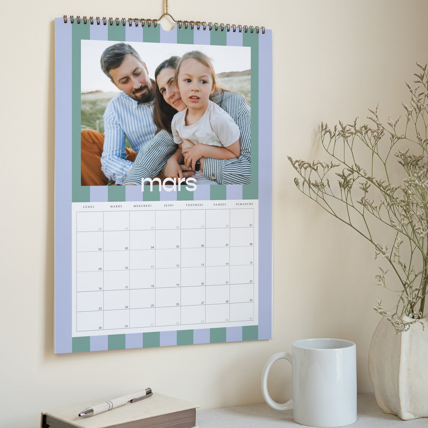 Calendrier Fin d'année Mural A3 Colourful stripes photo N° 3
