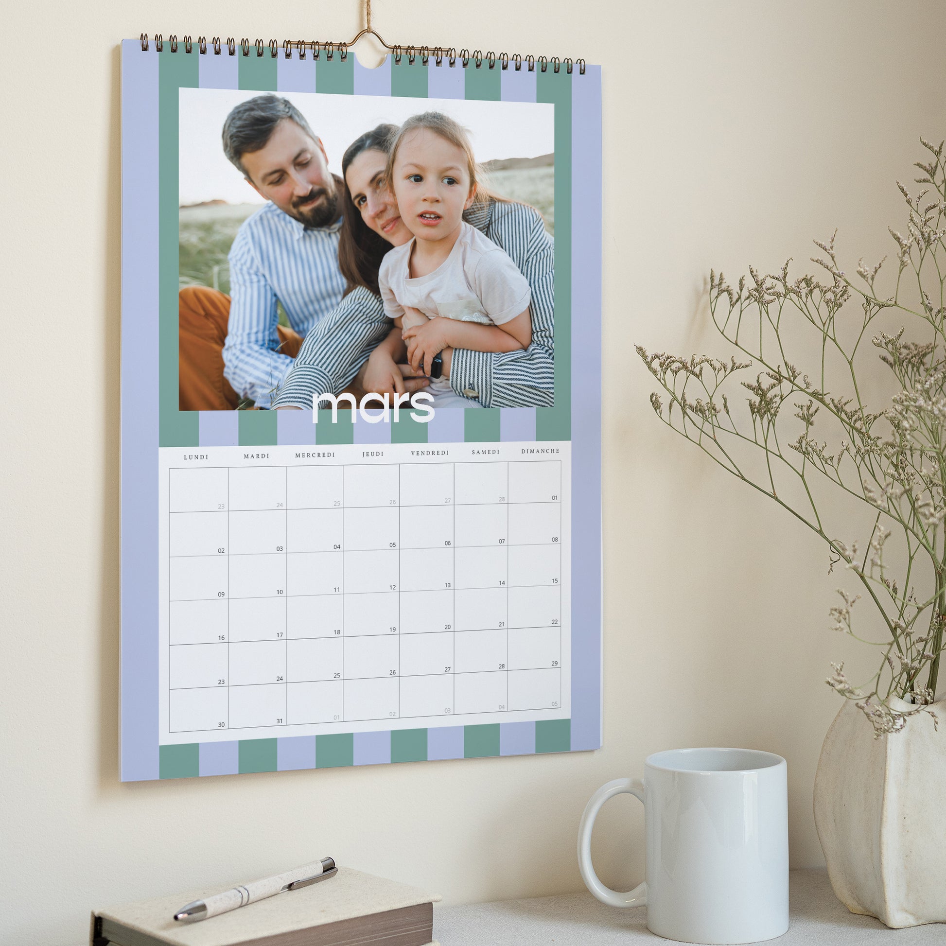 Calendrier Fin d'année Mural A3 Colourful stripes photo N° 3