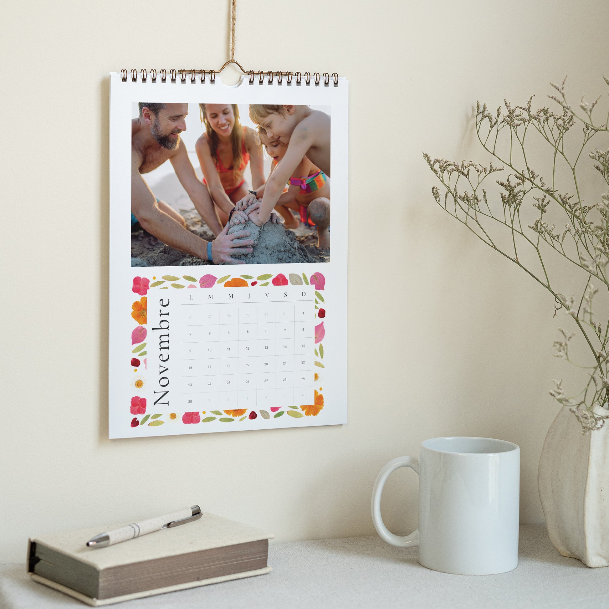 Calendrier Fin d'année Mural A4 Instants Fleuris photo N° 3