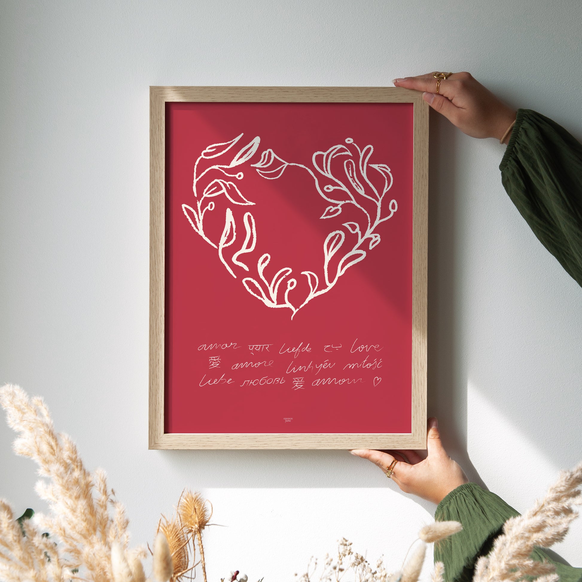 Affiche Portrait Cœur sauvage rouge photo N° 2