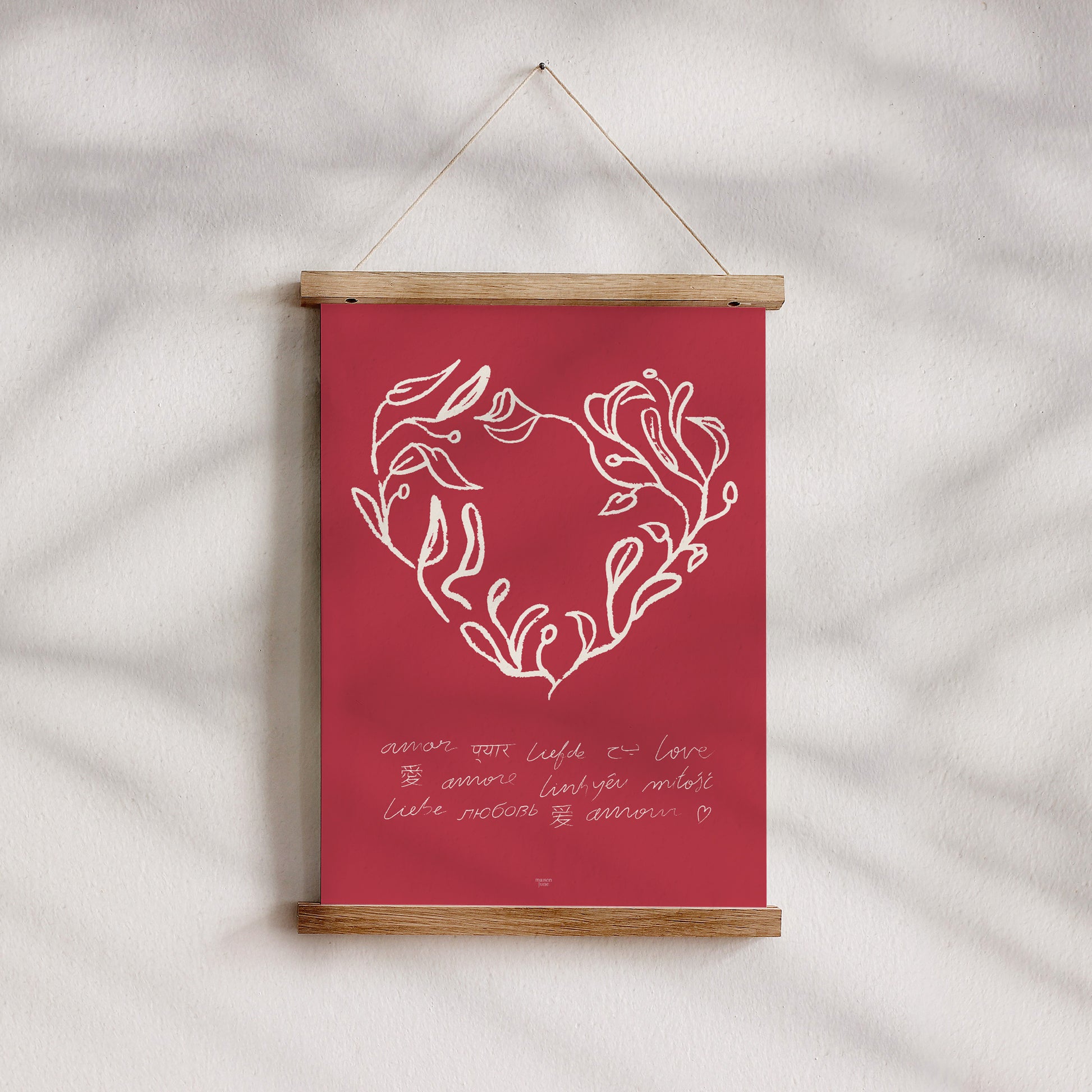 Affiche Portrait Cœur sauvage rouge photo N° 4