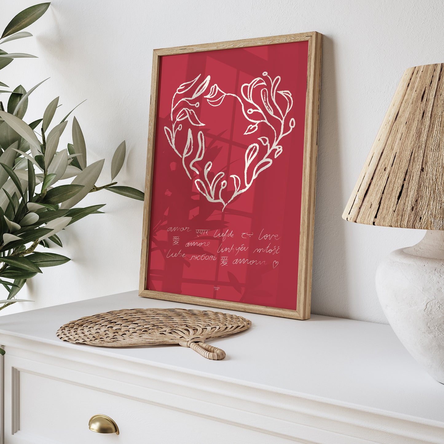 Affiche Portrait Cœur sauvage rouge photo N° 5