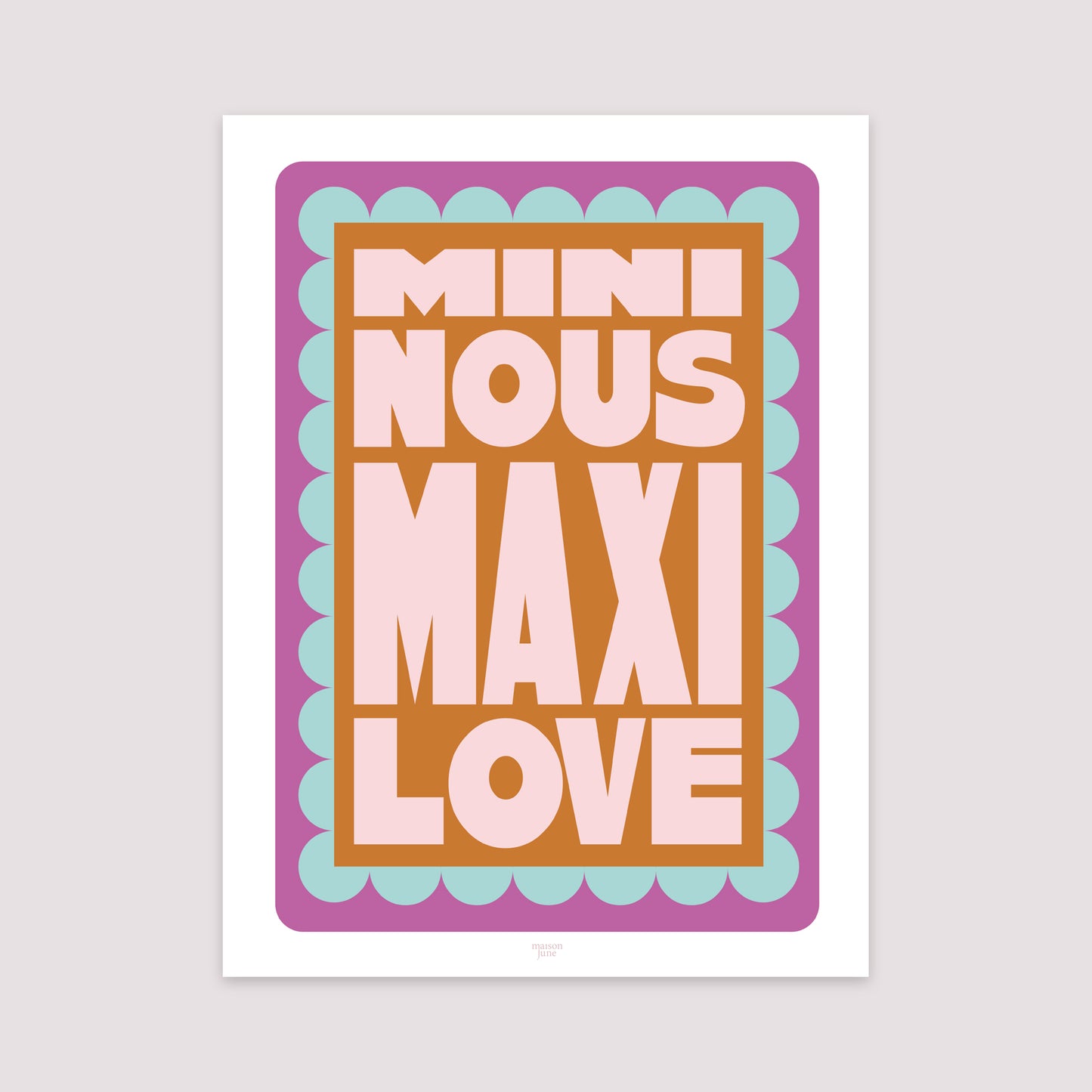 Affiche Portrait 30 x 40 cm Mini nous maxi love photo N° 2