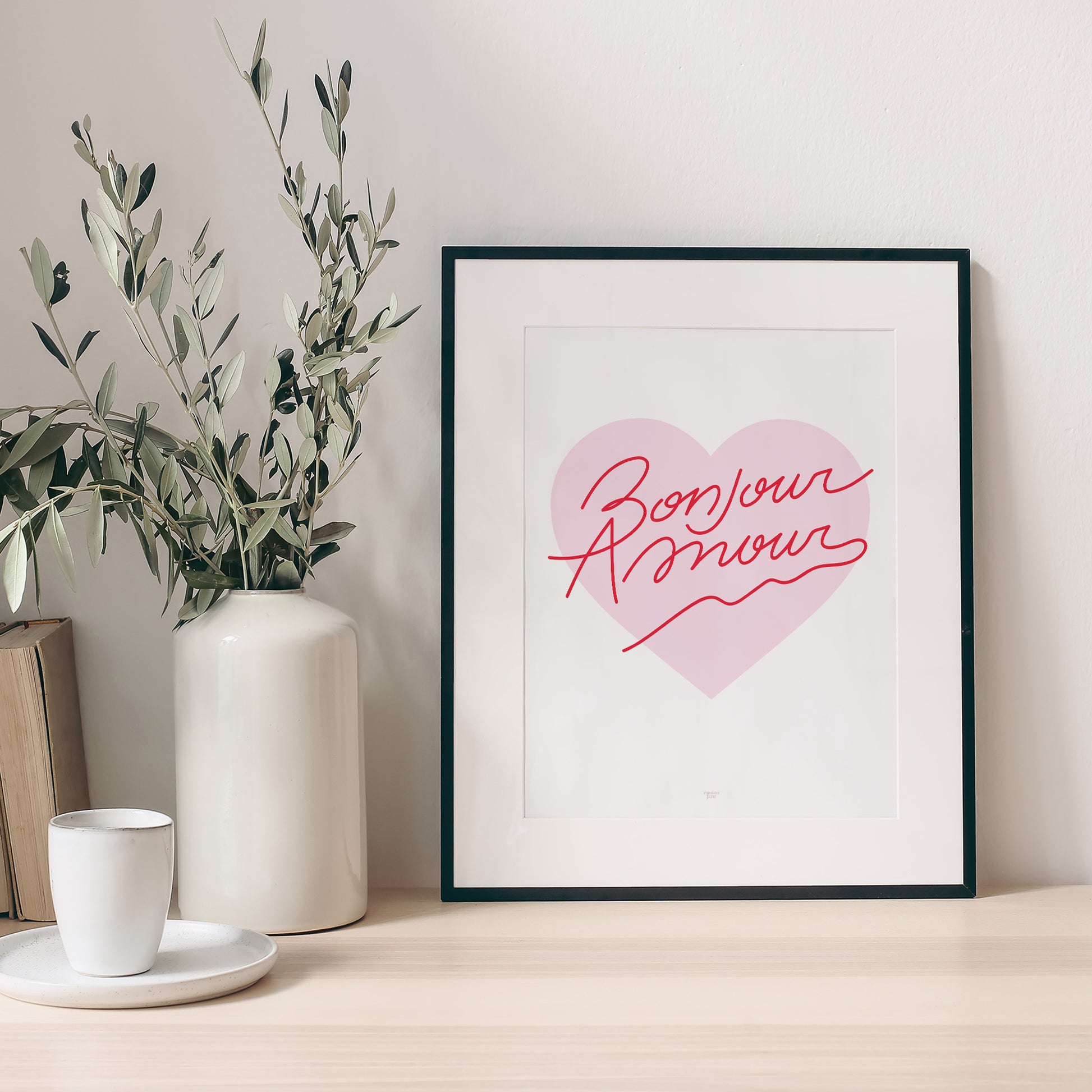 Affiche Portrait Amour bonjour rose photo N° 1