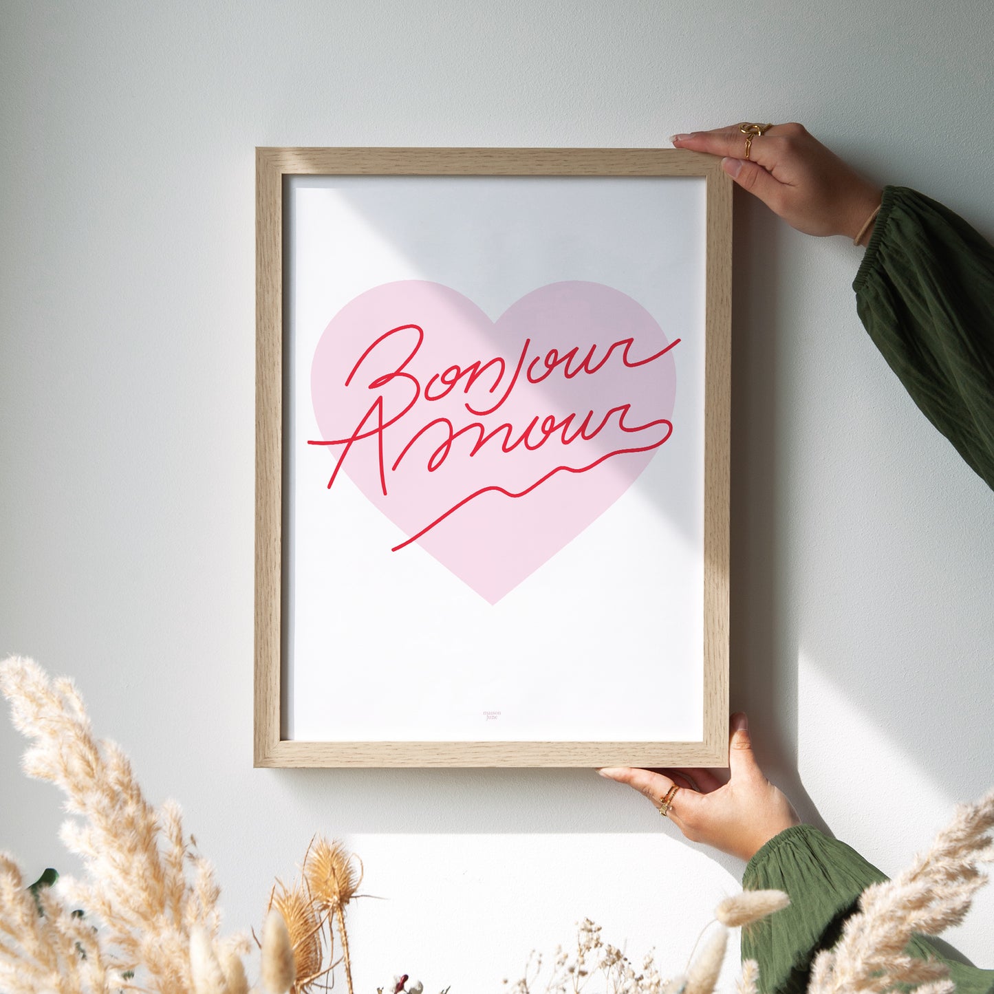 Affiche Portrait Amour bonjour rose photo N° 2