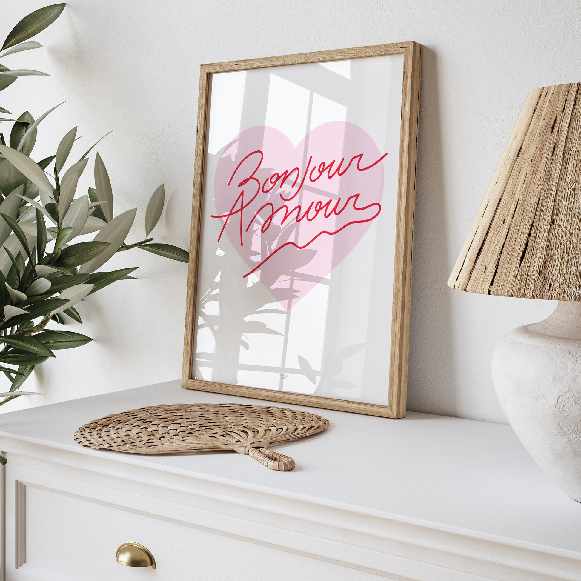 Affiche Portrait Amour bonjour rose photo N° 5