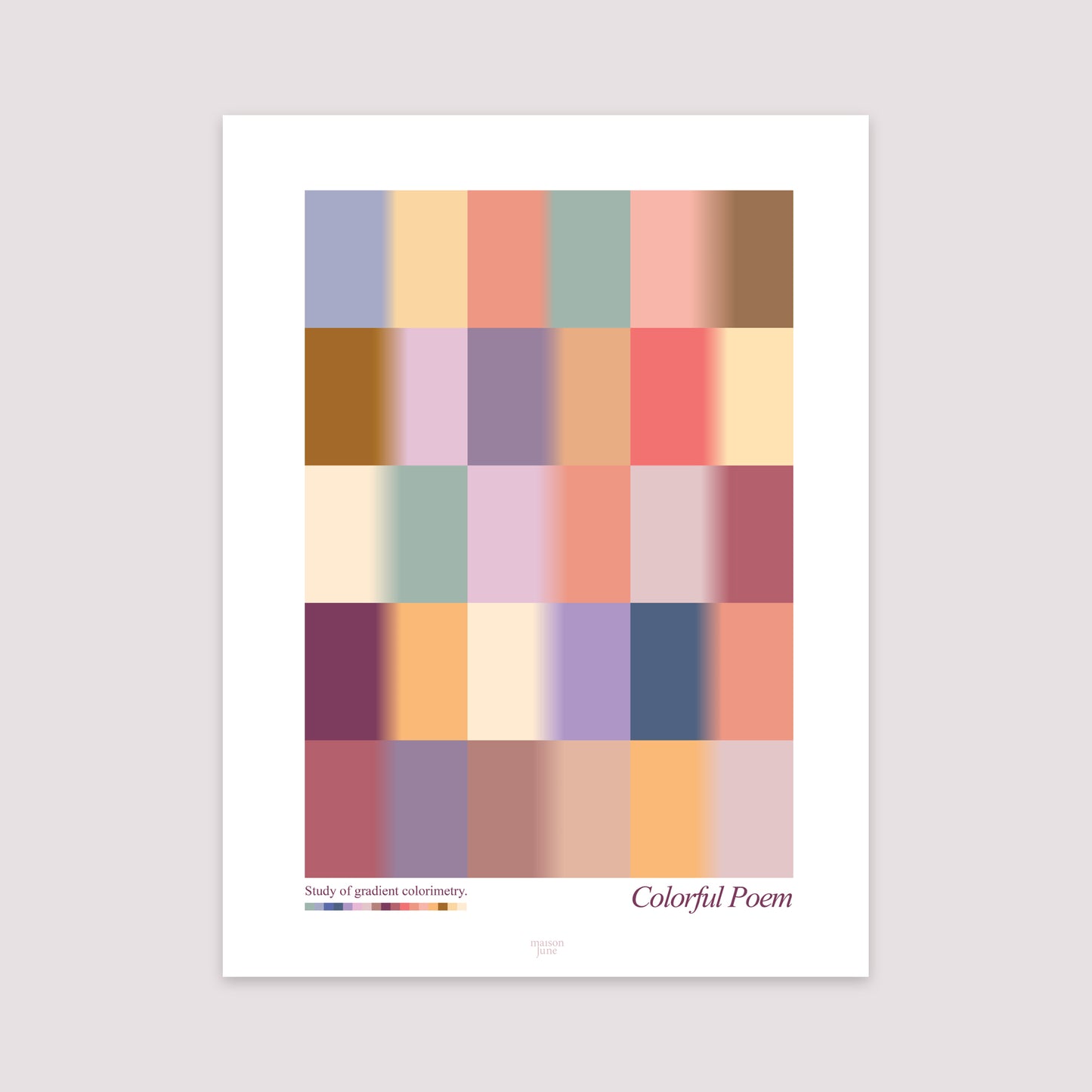 Affiche Portrait 30 x 40 cm Colorful poem photo N° 2