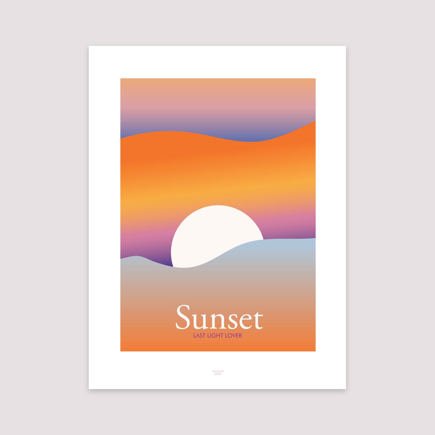Affiche Portrait 30 x 40 cm Sunset photo N° 2