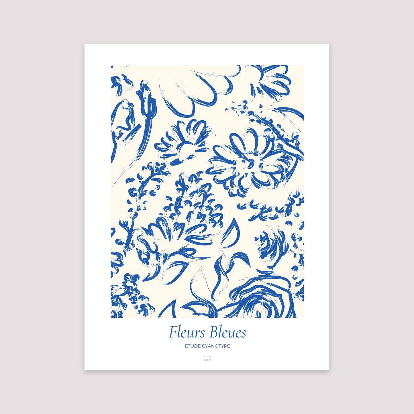 Affiche Portrait 30 x 40 cm Les Fleurs Bleues photo N° 2
