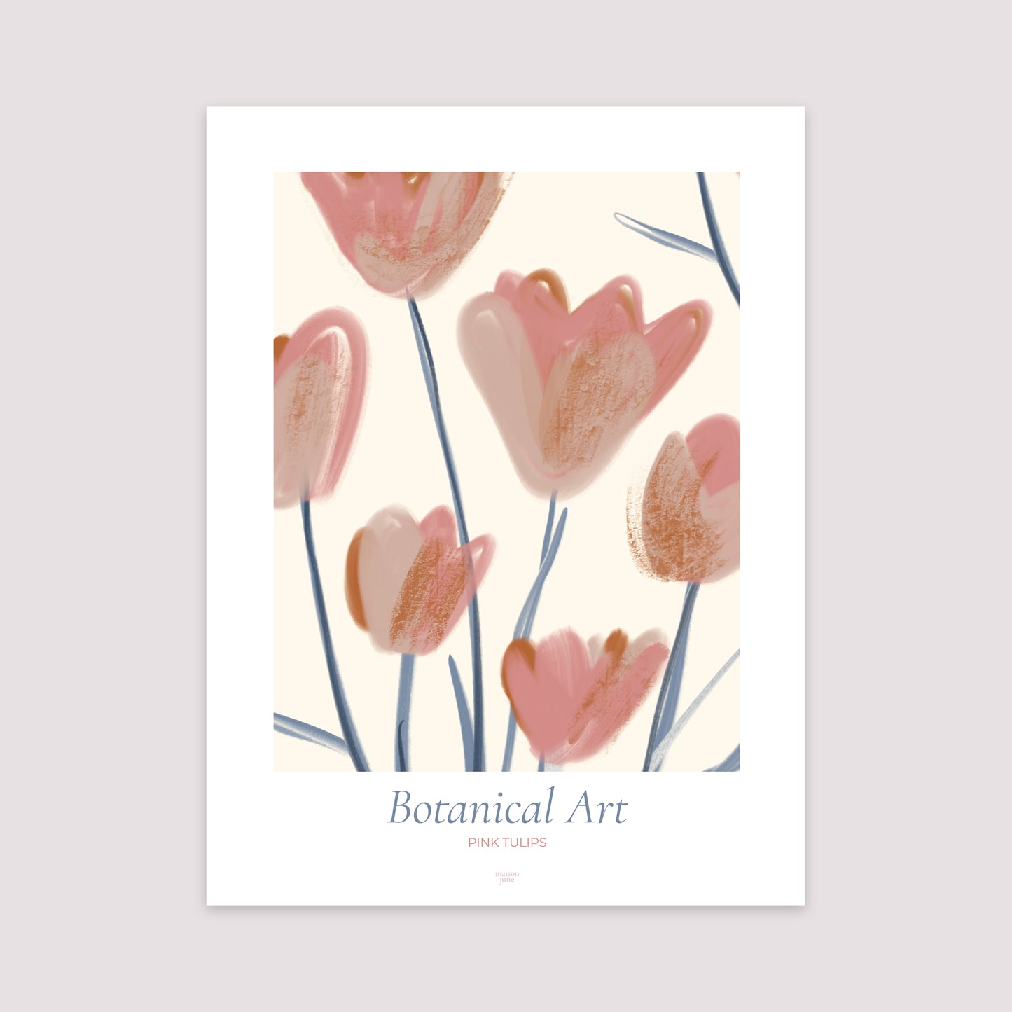 Affiche Portrait 30 x 40 cm Pink tulips photo N° 2
