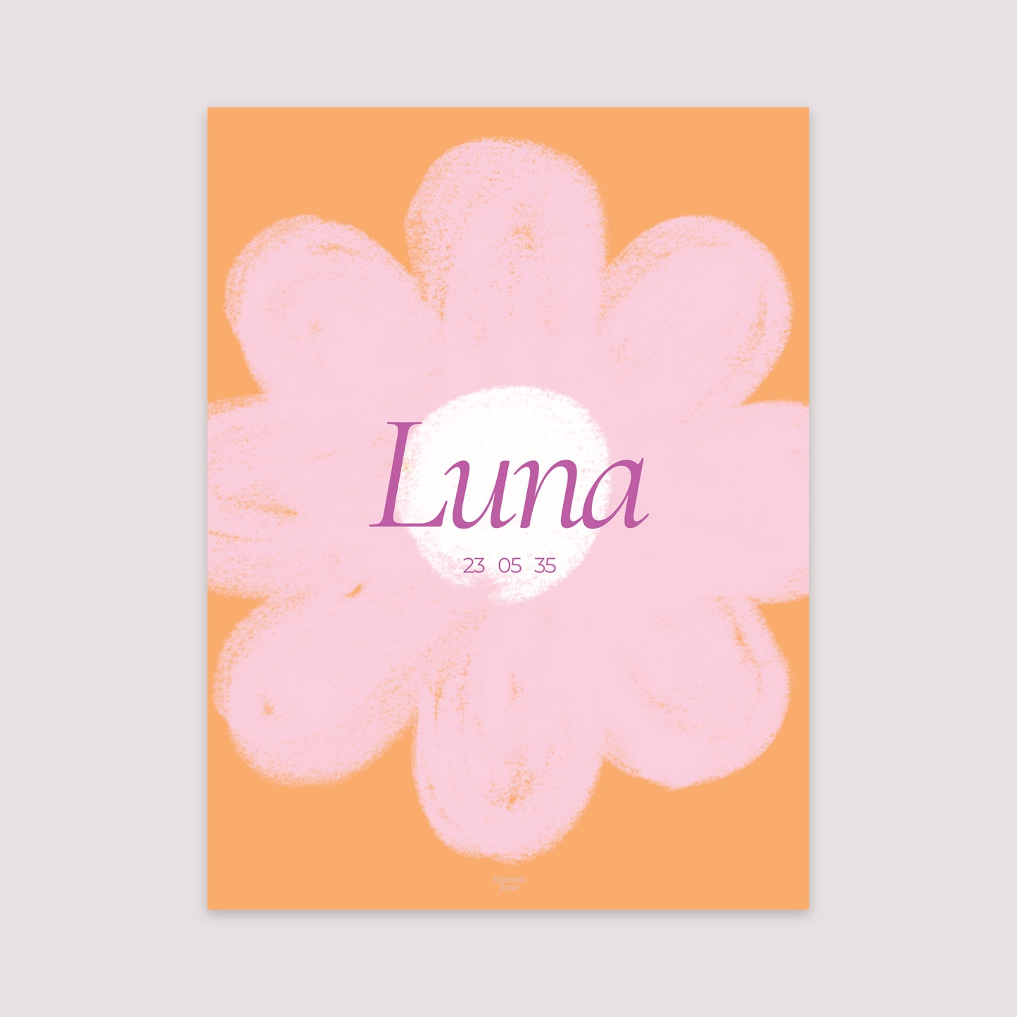 Affiche Naissance Portrait 30 x 40 cm A giant flower photo N° 2