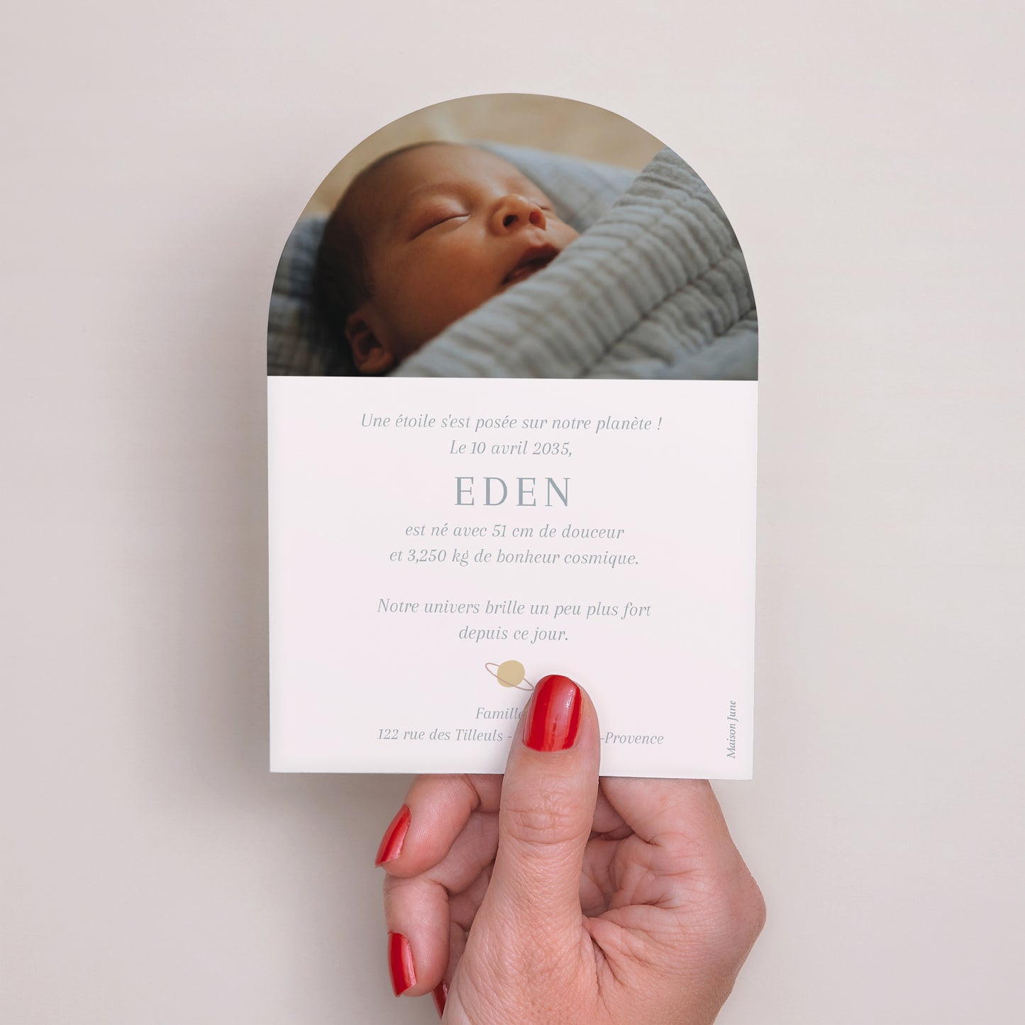 Faire-part Naissance Petite arche Constellation d’Amour photo N° 3
