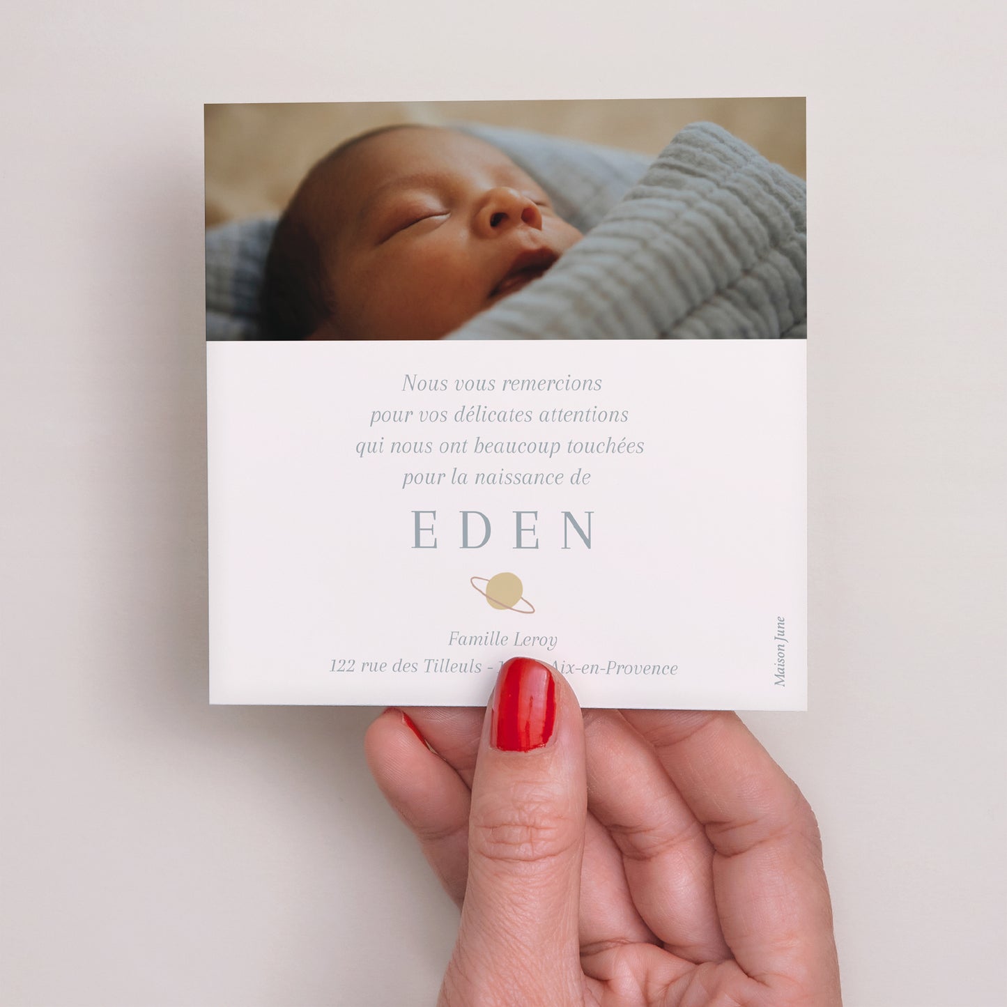 Remerciements Naissance Carré Constellation d’Amour photo N° 3