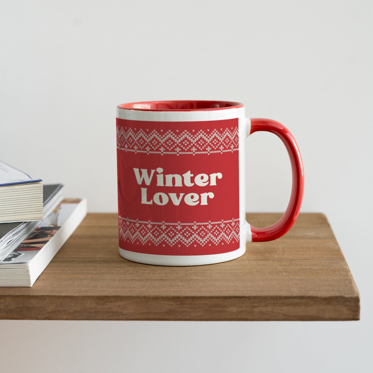 Mug Fin d'année Rouge Winter lover photo N° 4
